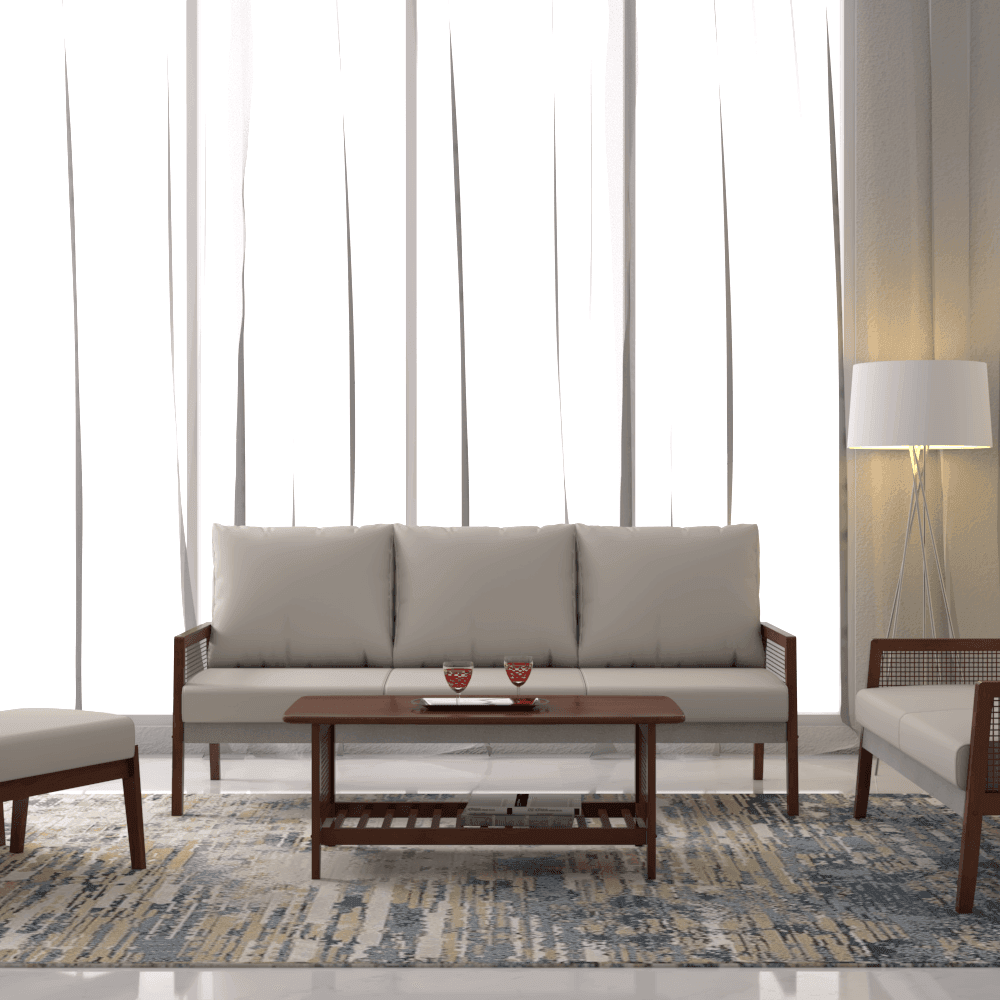 Modern Huxley Fabric Wooden Frame Sofa - Comfortable & Stylish Living Room Furniture for Small Spaces & Apartments