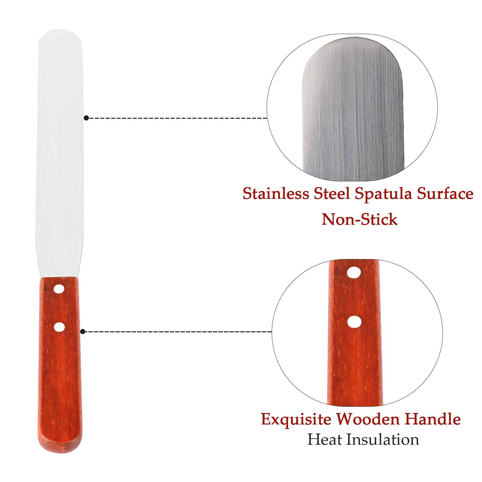 Professional Stainless Steel Crepe Maker Set - 3-Piece T-Shaped Batter Spreader Kit (5