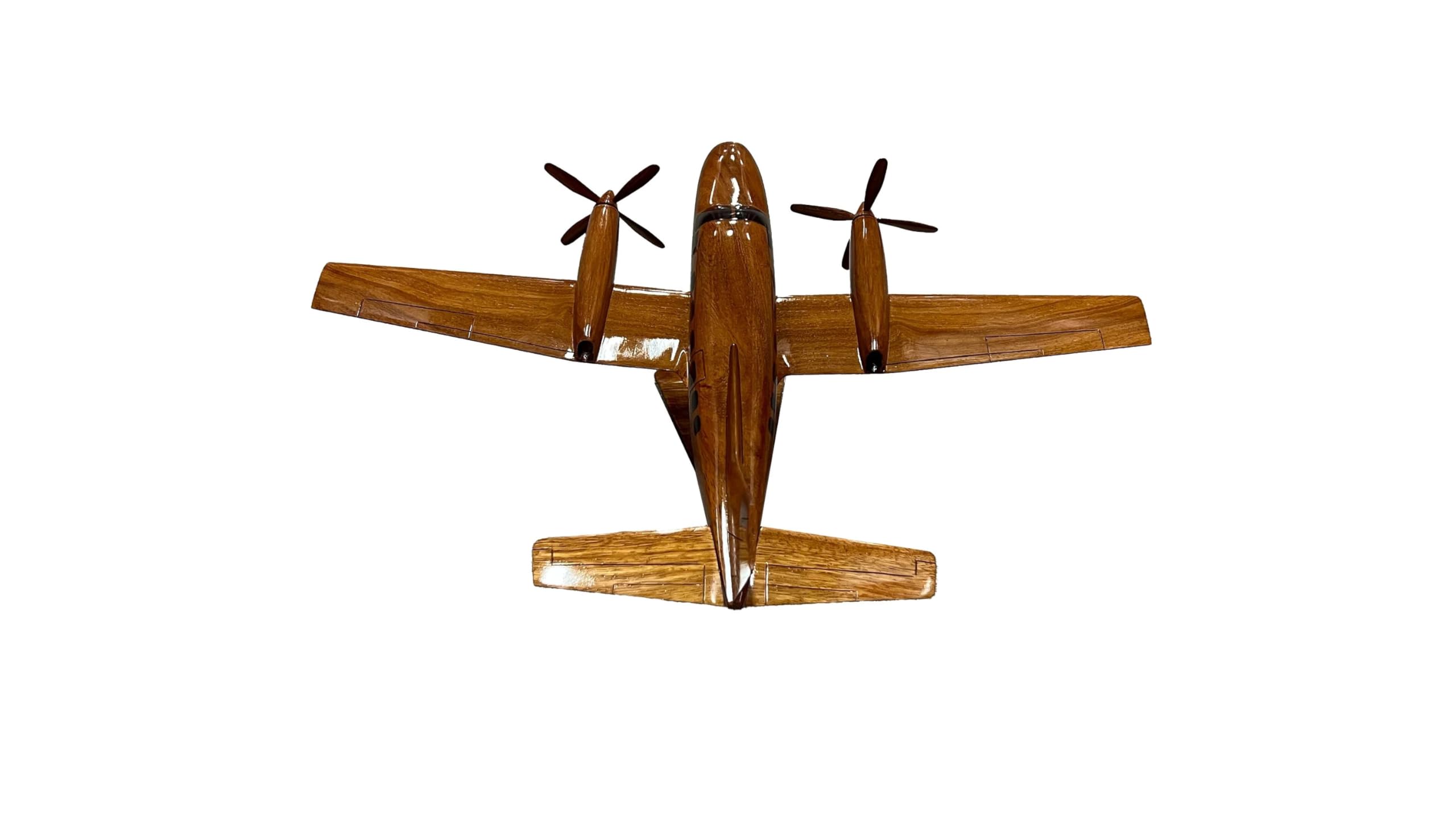 Cessna 441 Conquest II Desktop Airplane Model - Handcrafted Mahogany Wood Display - Perfect for Office Decor, Aviation Enthusiast Gifts & Home Collection