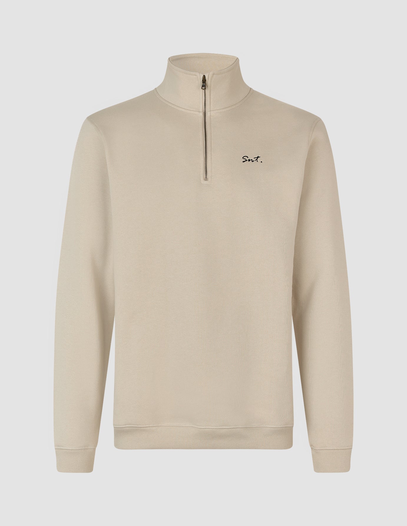 Everyday Half Zip Wooden Beige Sweatshirt for Women - Cozy Casual Pullover for Fall & Winter - Perfect for Work, Travel and Outdoor Activities