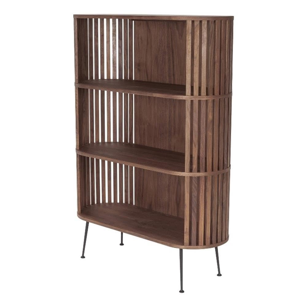 Moe's Home Collection Henrich Bookshelf - Modern Wooden Bookcase for Living Room, Office & Study - Stylish Storage Shelf for Books, Decor & Essentials