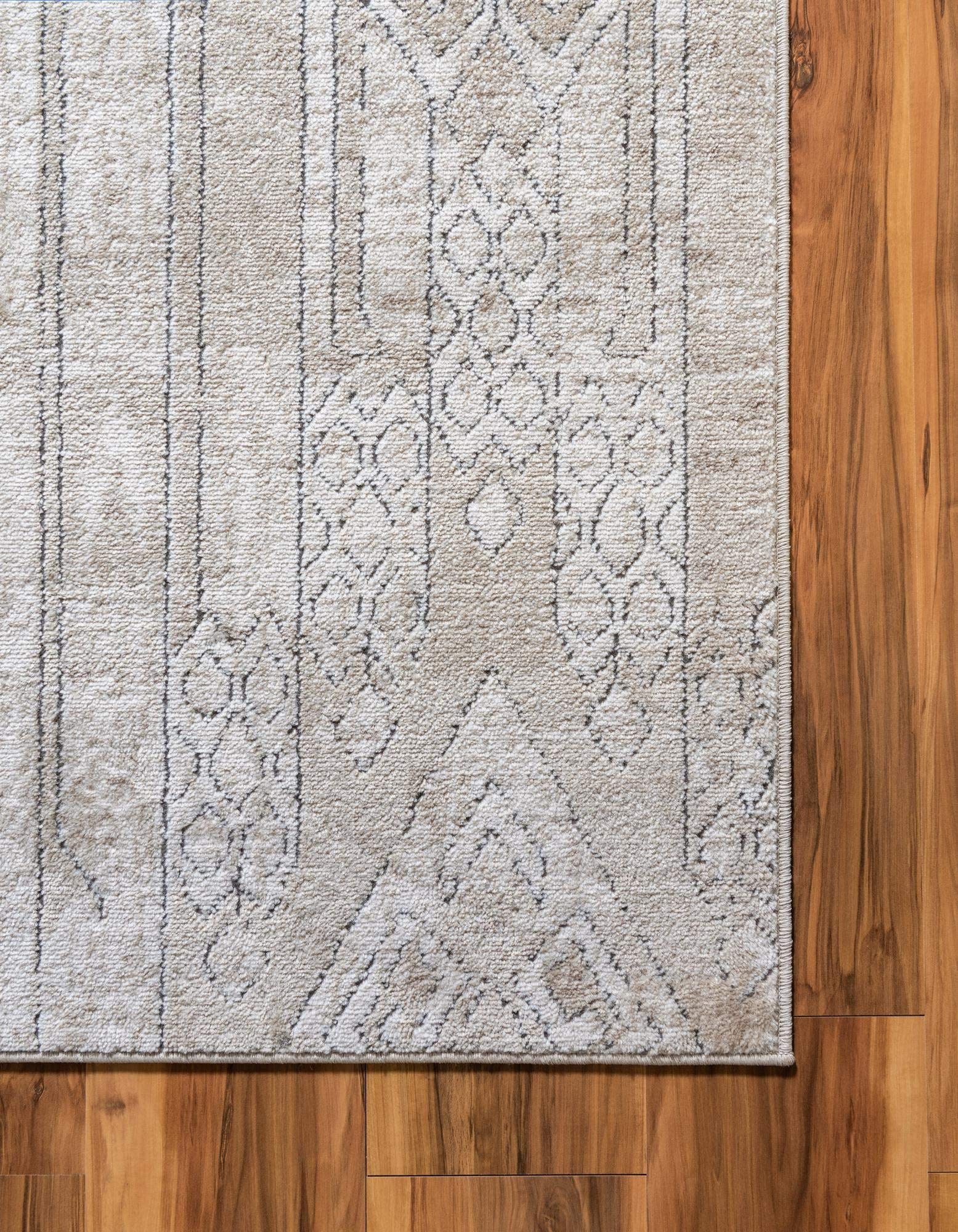 Premium 8x8 Ft Square Ivory Low-Pile Area Rug - Soft Oregon Collection for Living Room, Bedroom & Entryway - Stain-Resistant Easy Clean Home Decor