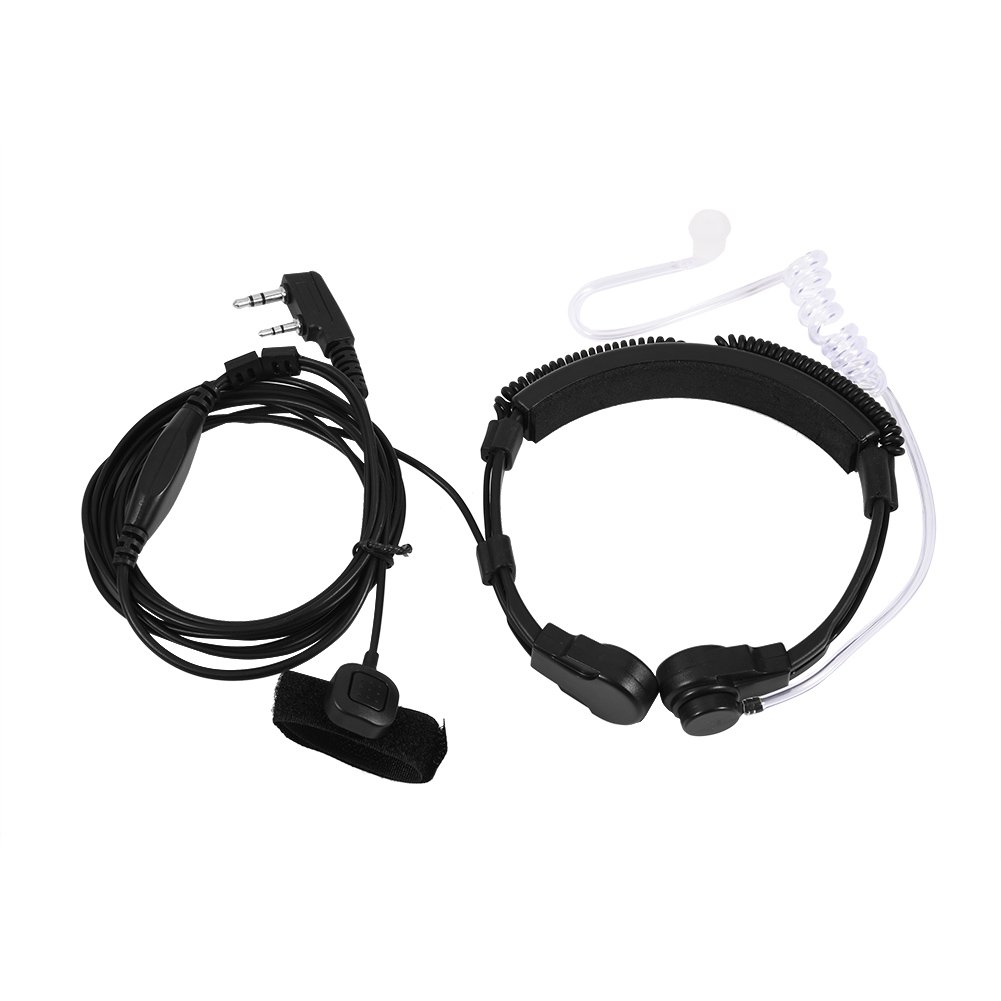 2-Way Radio Walkie Talkie with Throat Mic & Finger PTT Headset - Long Range Communication for Outdoor Adventures, Construction Sites, and Emergency Preparedness
