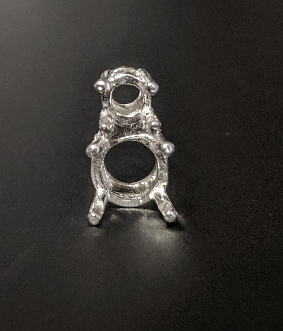 Sterling Silver or 14K Gold 5mm & 8mm Round Stone Slide Pendant Setting - Handcrafted in USA - Jewelry Making Supplies for Necklaces & DIY Projects