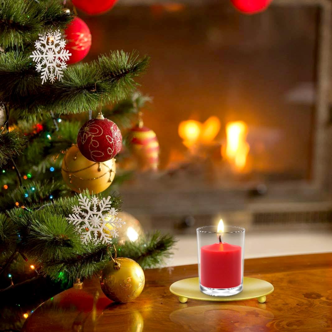 9 Pack Red Votive Candles - Unscented 1.5