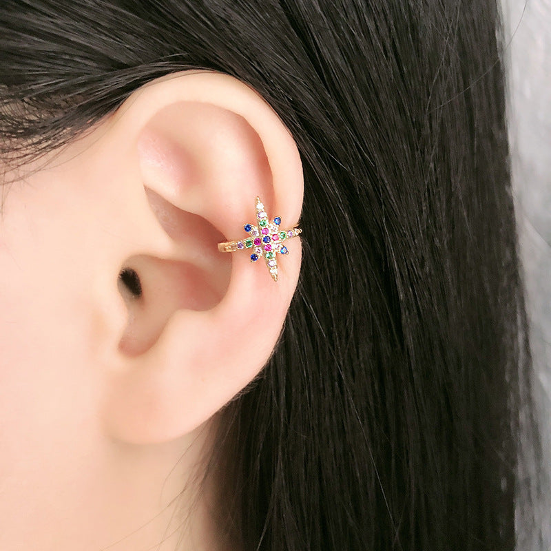 18K Gold Starfish Boho Ear Climber Ear Cuff - Boho Chic Jewelry for Women | Perfect for Beach Parties, Summer Festivals & Boho Fashion Outfits