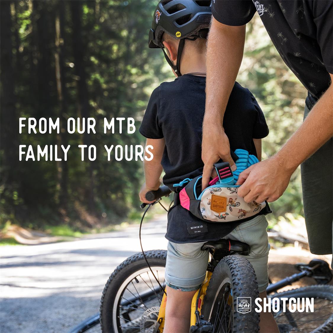Kids Ride Shotgun MTB Tow Rope & Hip Pack Combo - Mountain Biking Accessories for Child Safety & Parent Convenience - Perfect for Family Trail Rides & Outdoor Adventures
