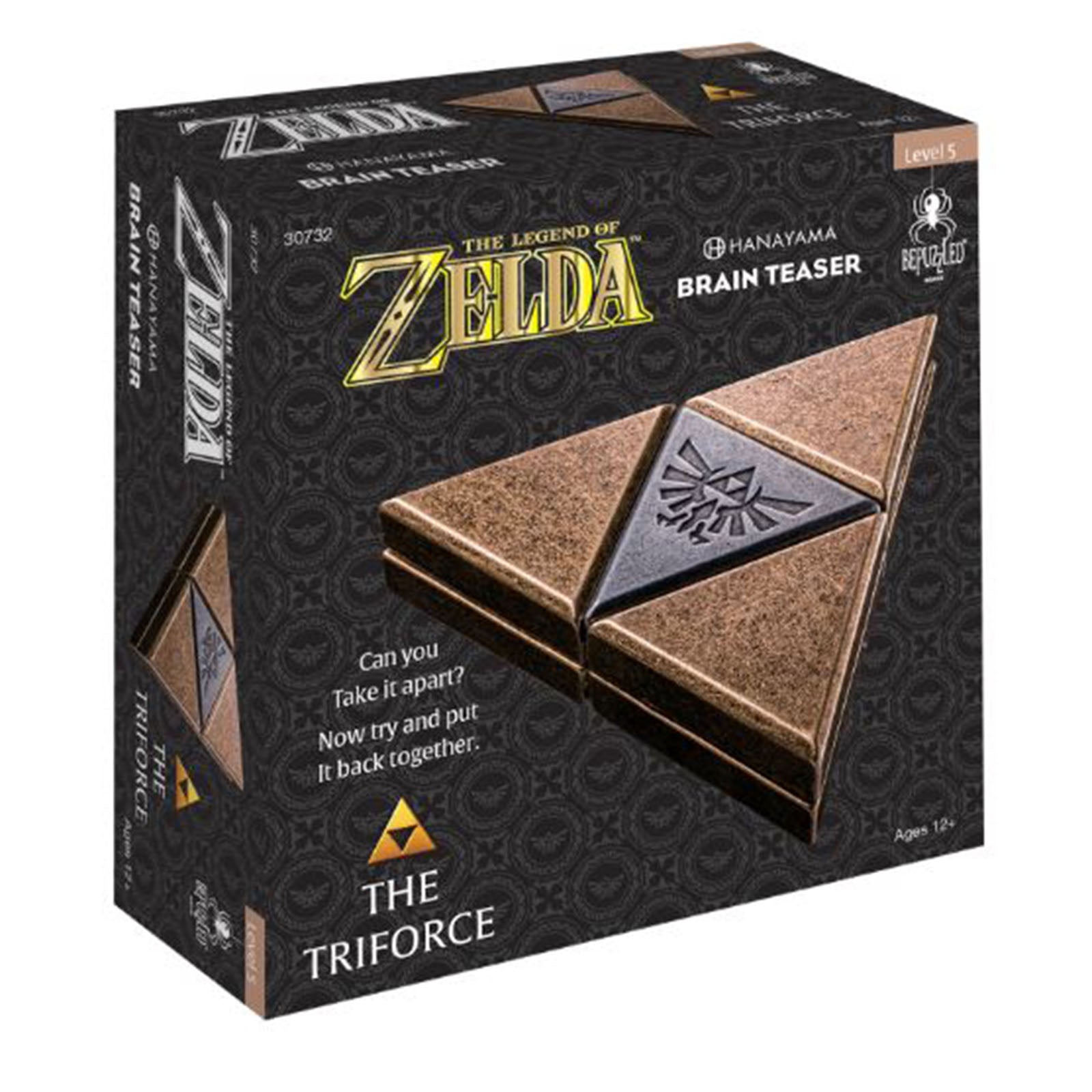 Hanayama The Legend of Zelda Triforce Level 5 Metal Brain Teaser Puzzle - Challenging 3D Logic Game for Adults & Teens - Perfect for Gift, Office Stress Relief & Zelda Fans Collection