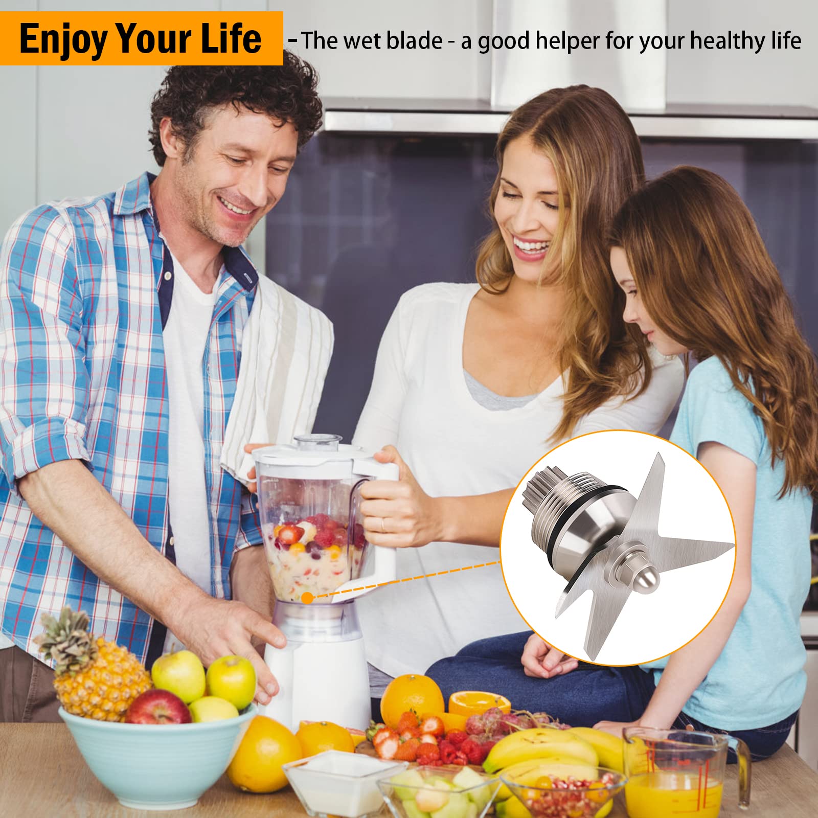 Vitamix 5200 Series Blender Replacement Parts - Wet Blade Assembly with Wrench & Drive Socket Removal Tool Kit - Compatible with 64oz & 32oz Containers - Perfect for Smoothies, Soups & Nut Butters
