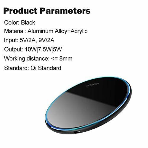 Fast Wireless Charger & USB-C Receiver for Samsung Galaxy A12/A22/A32/A42/A52/A72 - Qi-Certified Charging Pad & Adapter for Home, Office, Car