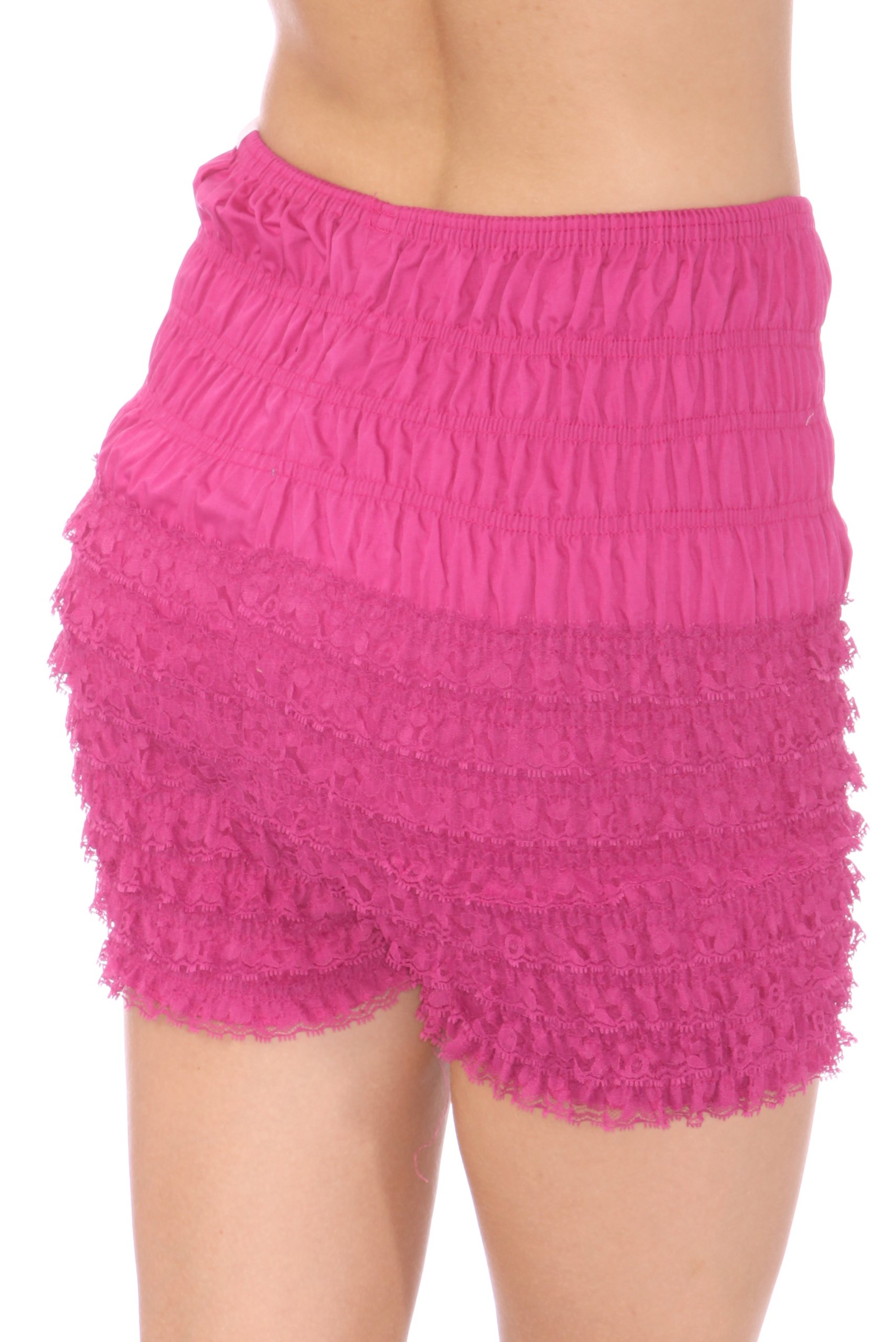 Malco Modes Women's Lace Ruffle Panties - Soft Cotton Dance Bloomers & Pettipants for Ballet, Yoga & Everyday Wear