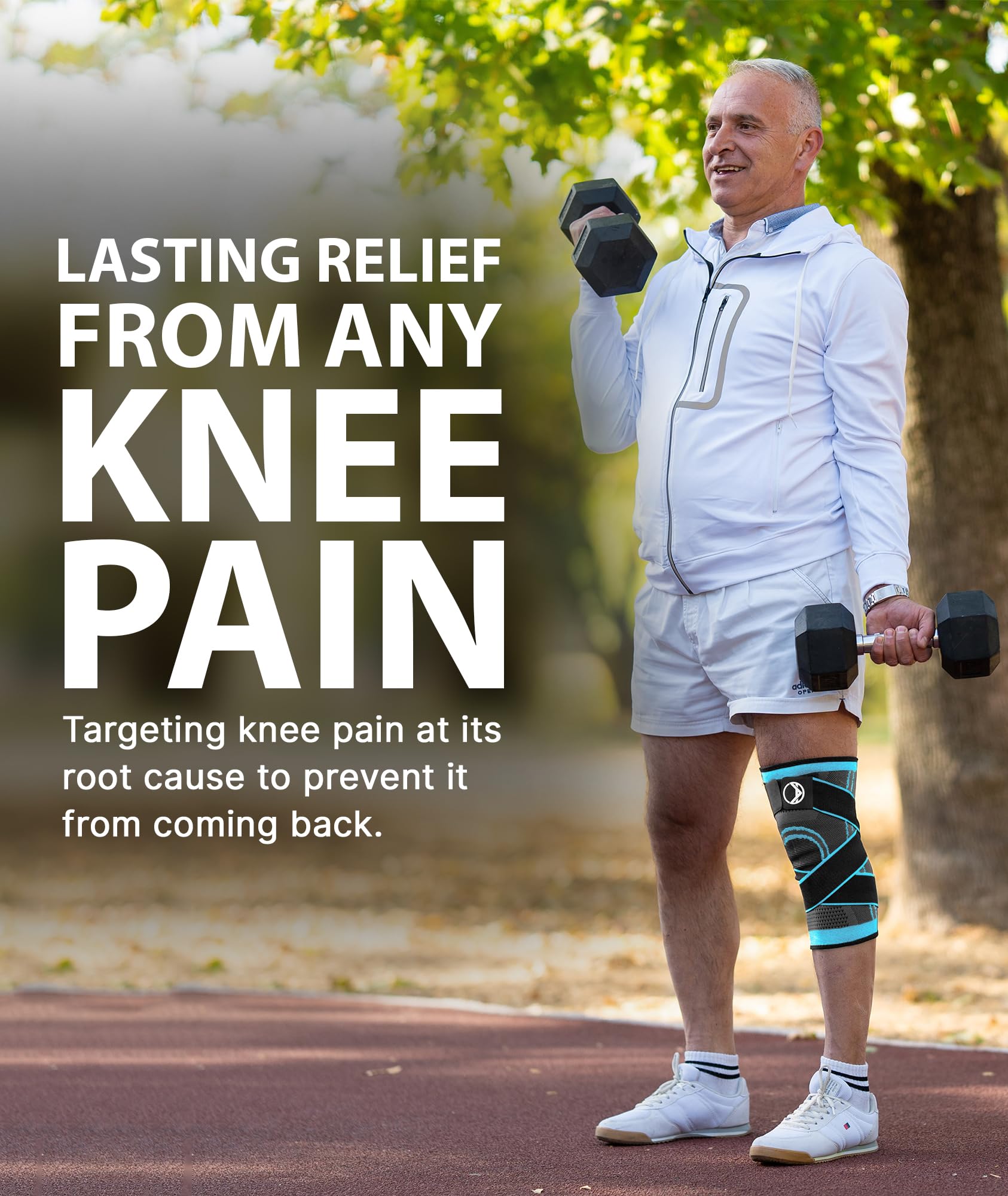 Best Knee Compression Sleeve for Women & Men - Breathable Knee Brace Support for Pain Relief, Arthritis, Running, Workout & Sports - Ideal for Basketball, Gym, Hiking & Daily Activities