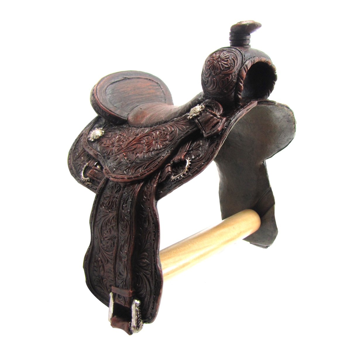 Western Saddle Toilet Paper Holder - Rustic Lodge Bathroom Decor for Cabin & Farmhouse Style | Perfect for Western-Themed Bathrooms, Hunting Cabins, and Ranch Homes