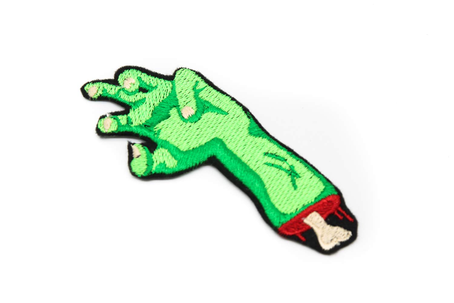 Zombie Hand Embroidered Iron-On Patch for Jackets, Bags & DIY Crafts - Horror Costume Accessory for Halloween & Cosplay