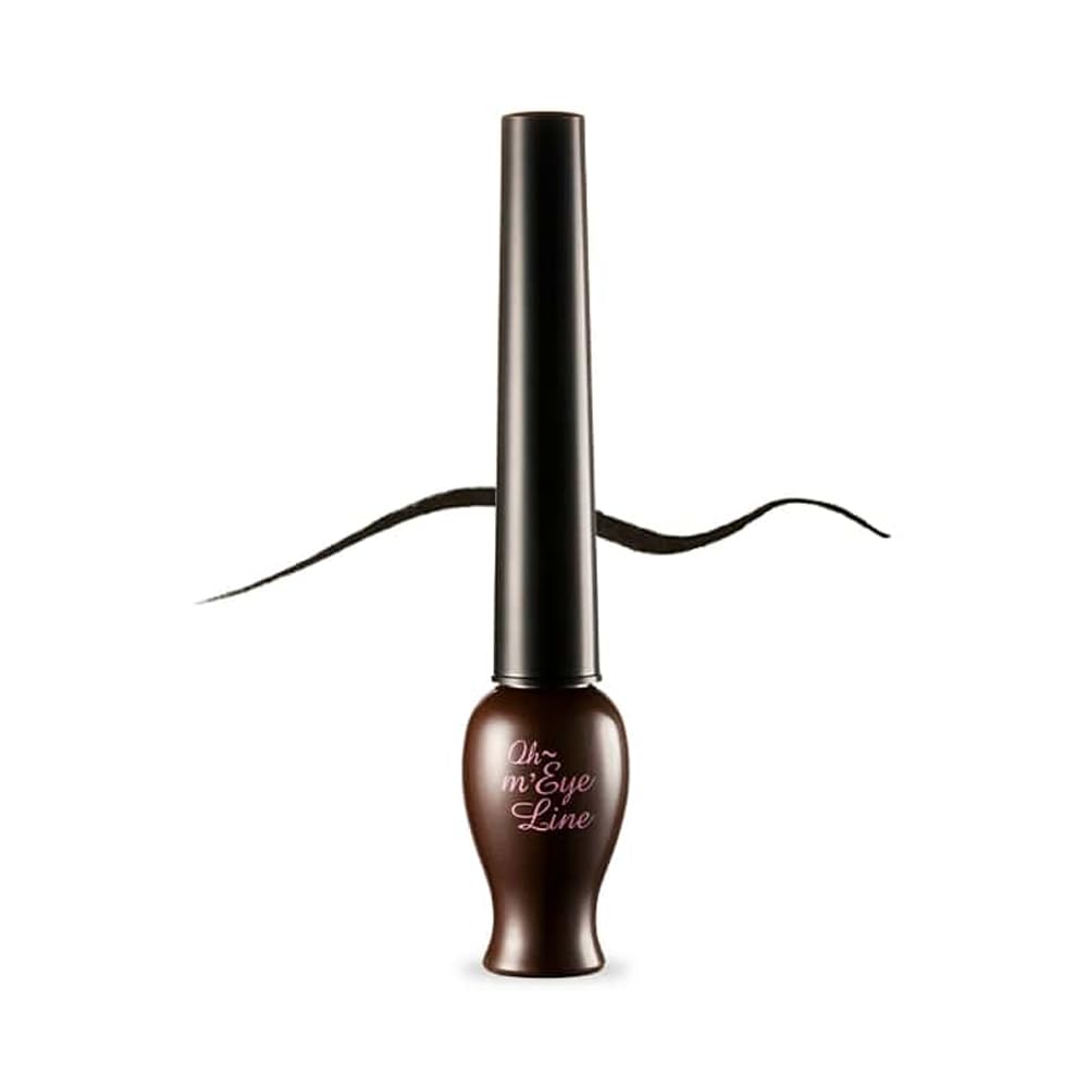 ETUDE OH M'EYE LINE Liquid Eyeliner 5ml - Intense Precision, Vivid Deep Color, Smudge Proof & Long Lasting - Korean K-Beauty Makeup for Everyday Wear & Special Occasions