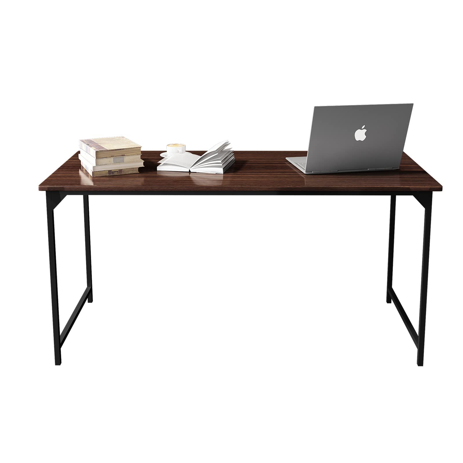 Modern Black Computer Desk for Home Office & Study - 31.5 Inch Small Writing Desk with Metal Frame - Simple Style PC Workstation for Students & Professionals - Perfect for Small Spaces, Dorm Rooms & Remote Work