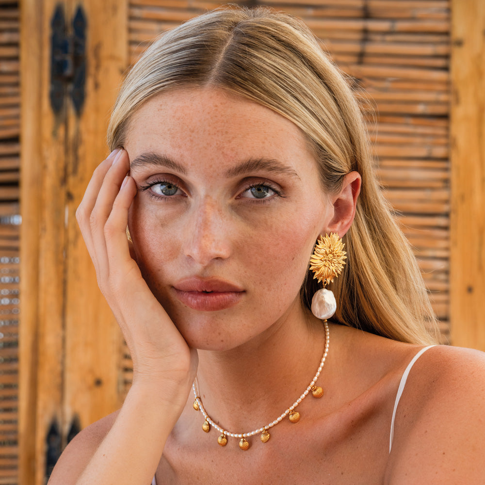 Noeli Pearl Earrings - Classic Stud Earrings for Women, Genuine Freshwater Pearls, Hypoallergenic, Elegant Gift for Wedding, Anniversary & Special Occasions | Perfect for Office Wear, Date Night & Formal Events