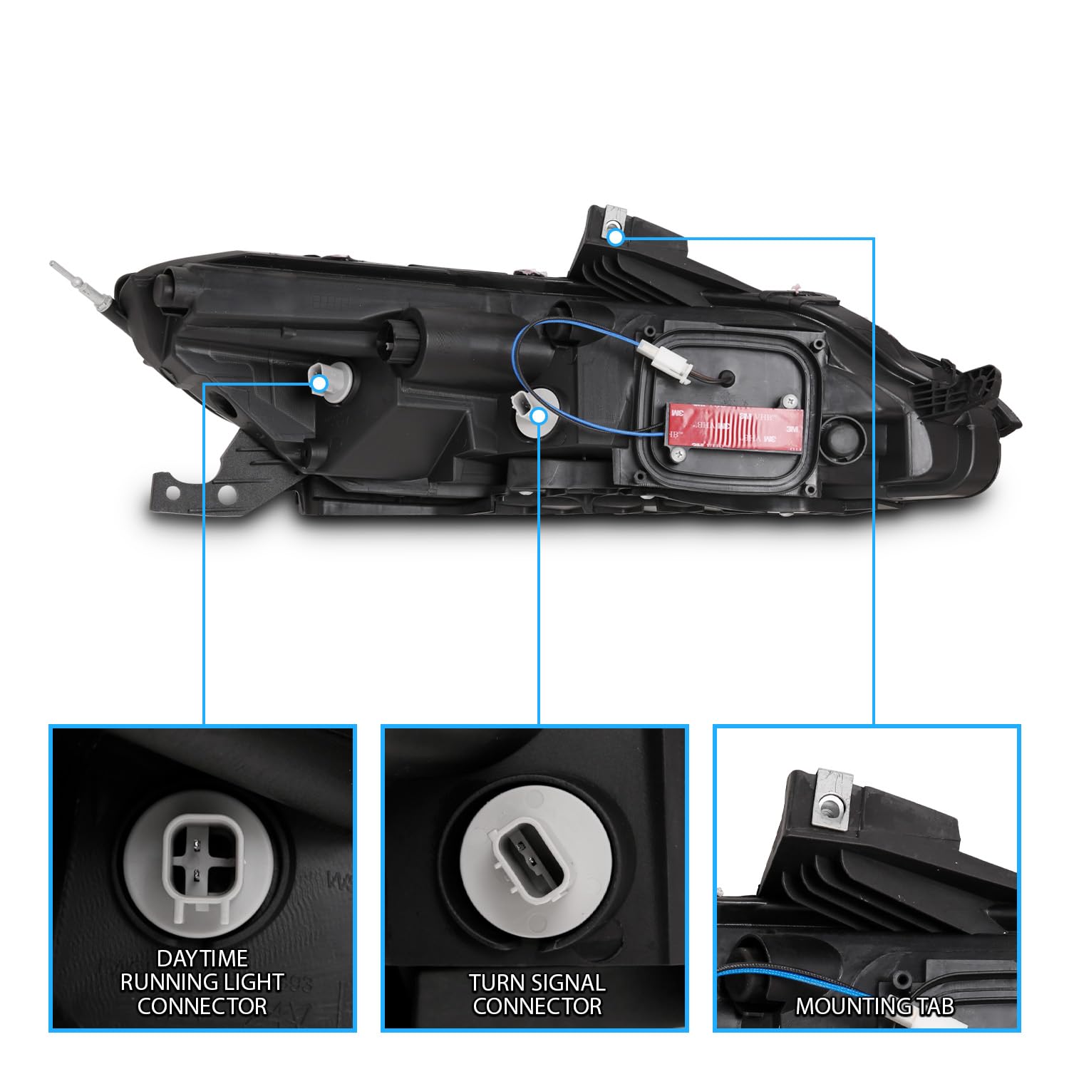 2014-2018 Jeep Cherokee KL Full LED DRL Replacement Lights - Amber Parking Turn Signal Pair (Driver & Passenger Side) | Upgrade for Better Visibility & Style | Perfect for Night Driving & Off-Road Adventures