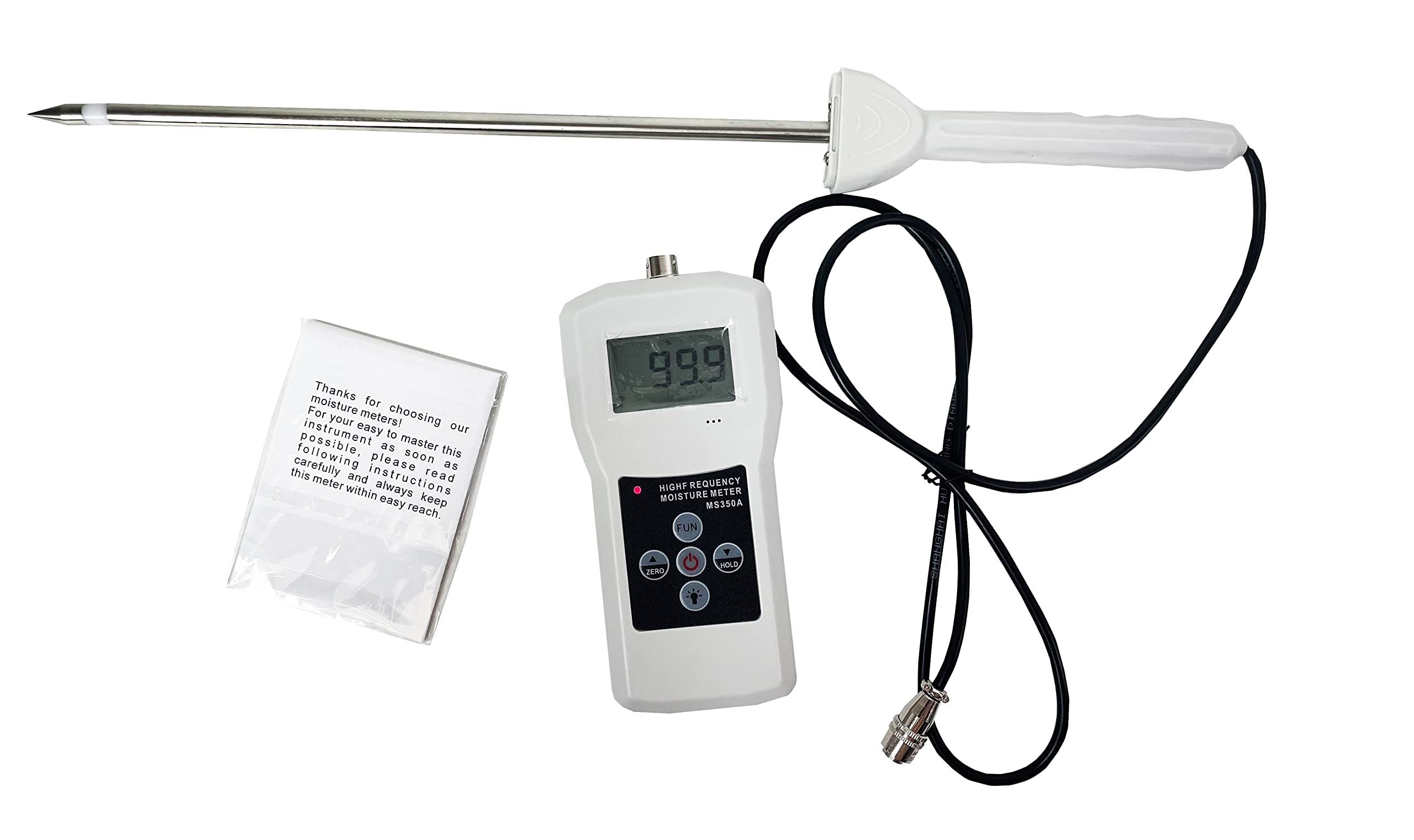 MS350A High Frequency Coal Moisture Meter - Digital Moisture Analyzer for Coal Powder & Sand | Accurate Chemical Raw Material Moisture Content Measurement | Ideal for Mining, Construction & Laboratory Testing