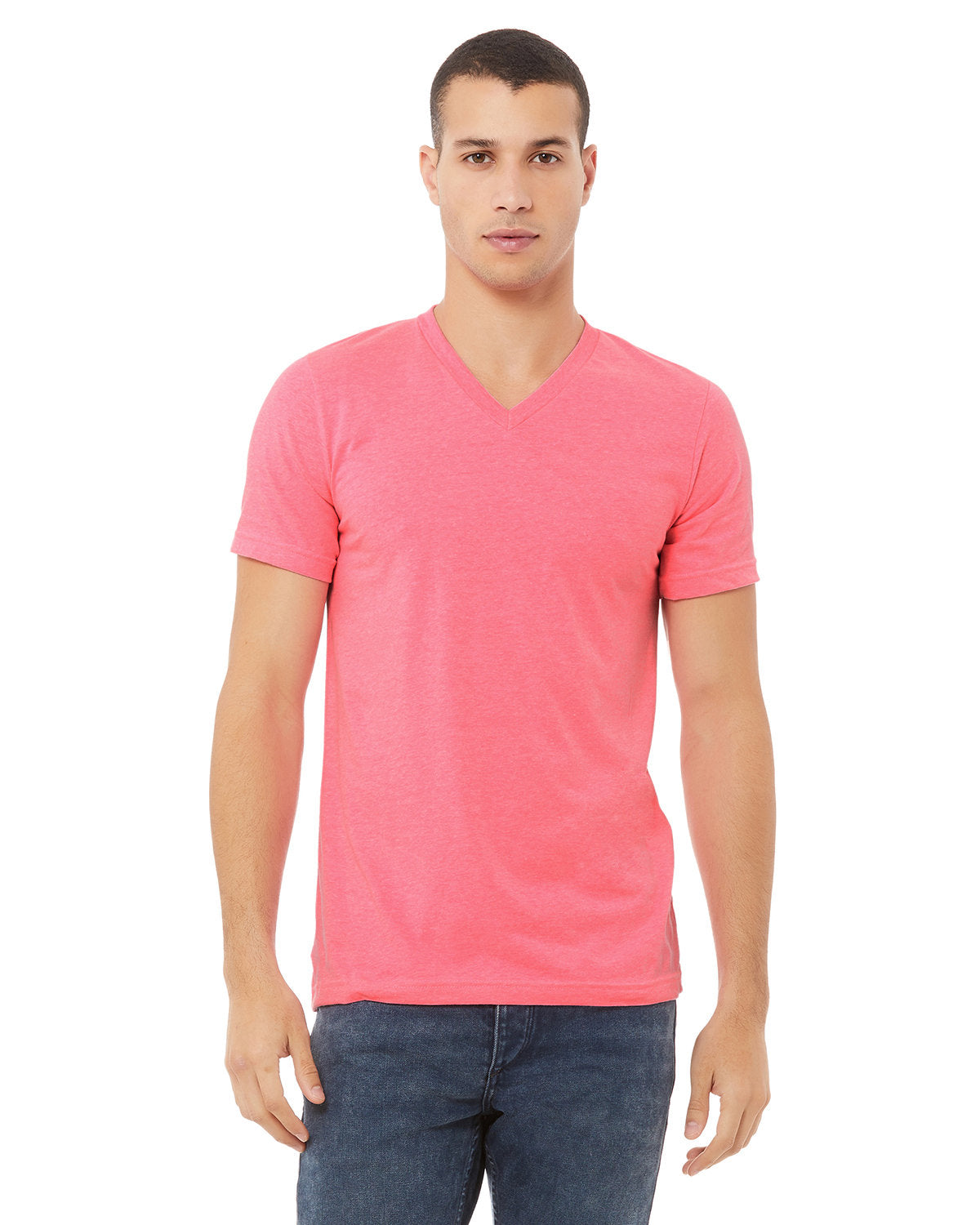 Bella + Canvas 3005CVC Unisex CVC Jersey V-Neck T-Shirt - Soft Comfort Fit for Men & Women - Perfect for Casual Wear, Workouts, and Everyday Use