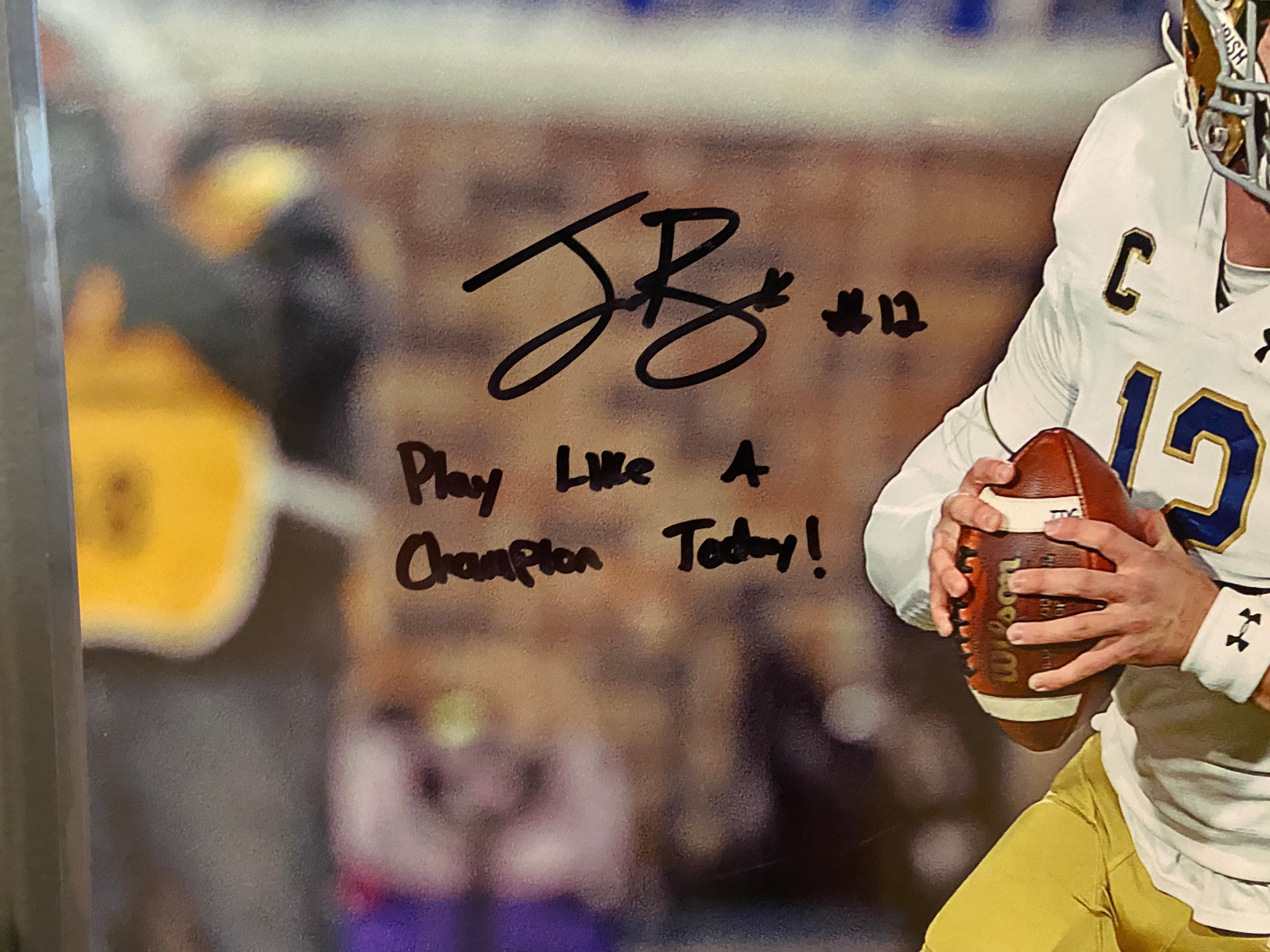**Ian Book Notre Dame Fighting Irish Autographed 16x20 Jersey Photo - Fanatics Authentic Signed Memorabilia with 