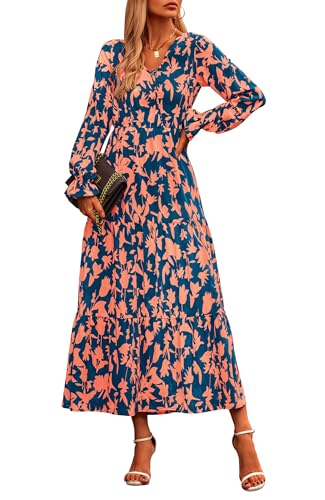 Navy Orange Flower