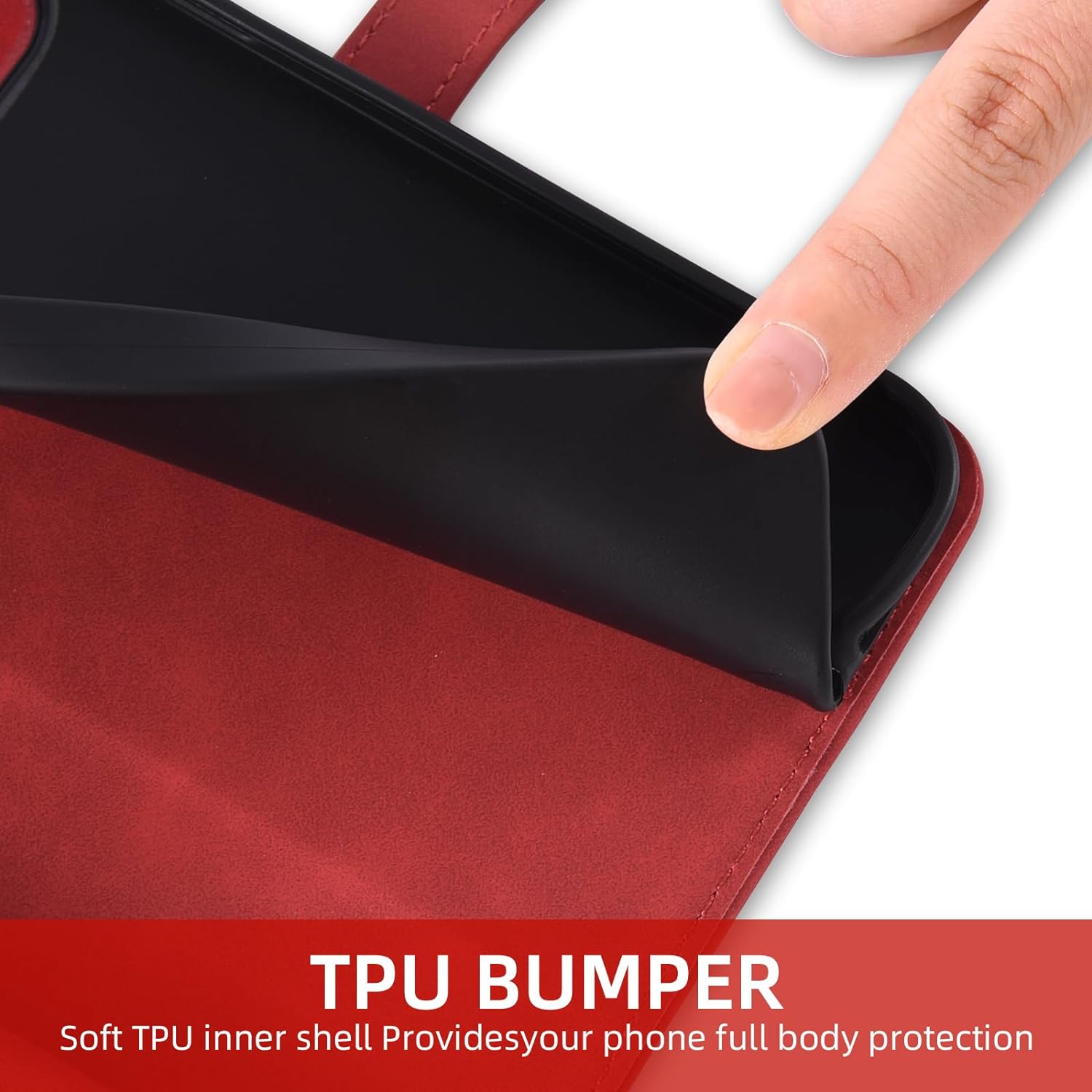 OnePlus 9 Pro 5G Wallet Case with Card Holder & Zipper Closure - Slim Protective Phone Cover with Crossbody Strap for Daily Use & Travel