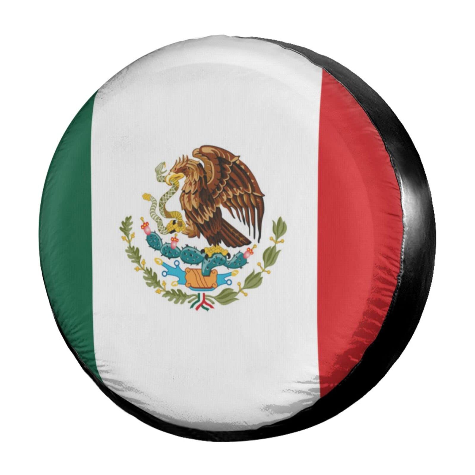 Mexico Flag Spare Tire Cover - 15 Inch Dustproof Wheel Protector for Trailers, RVs, SUVs & Vehicles | Perfect for Road Trips, Camping & Outdoor Adventures