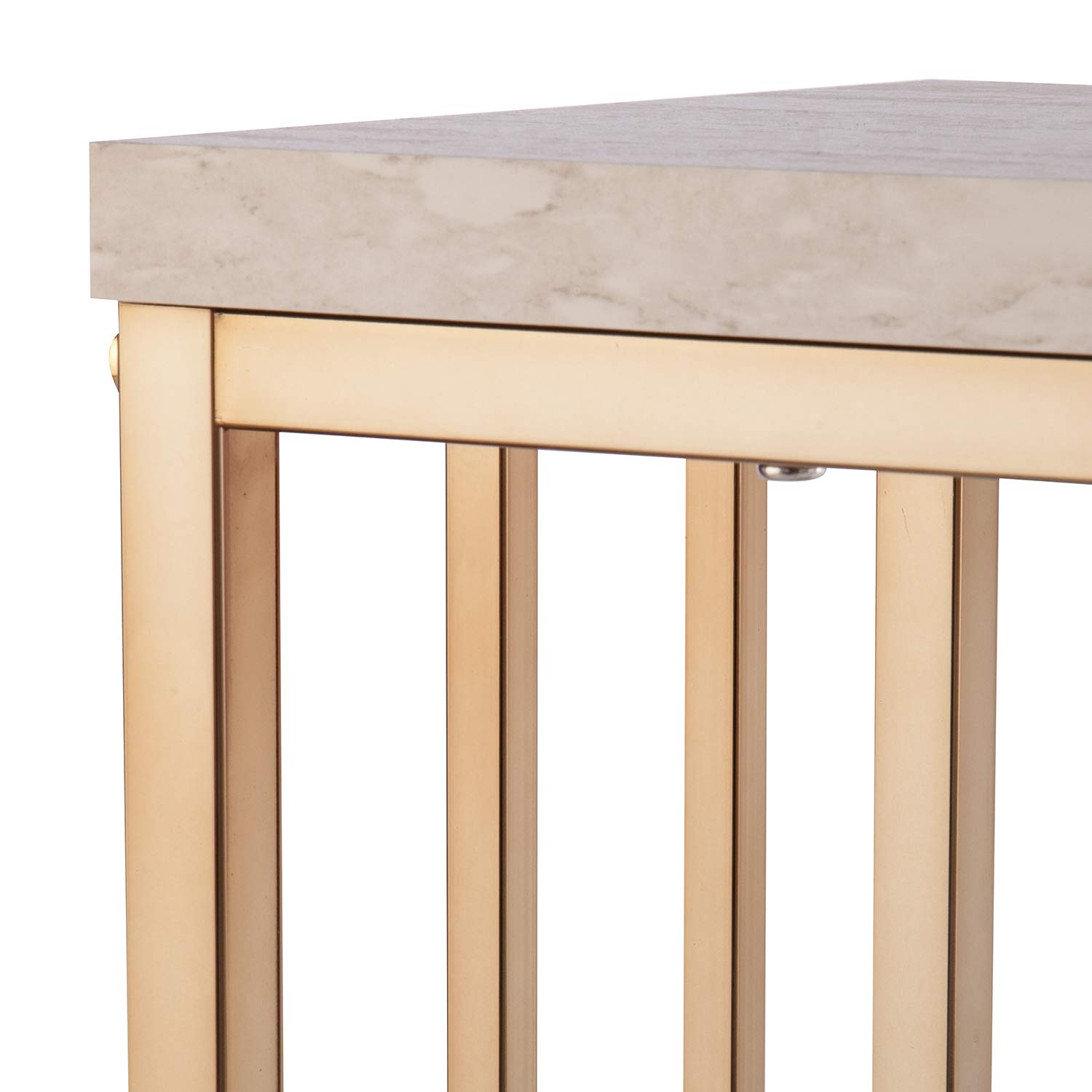 SEI Furniture Brexlyn White Console Table - Southern Enterprises Entryway Sofa Table for Hallway, Living Room & Home Decor