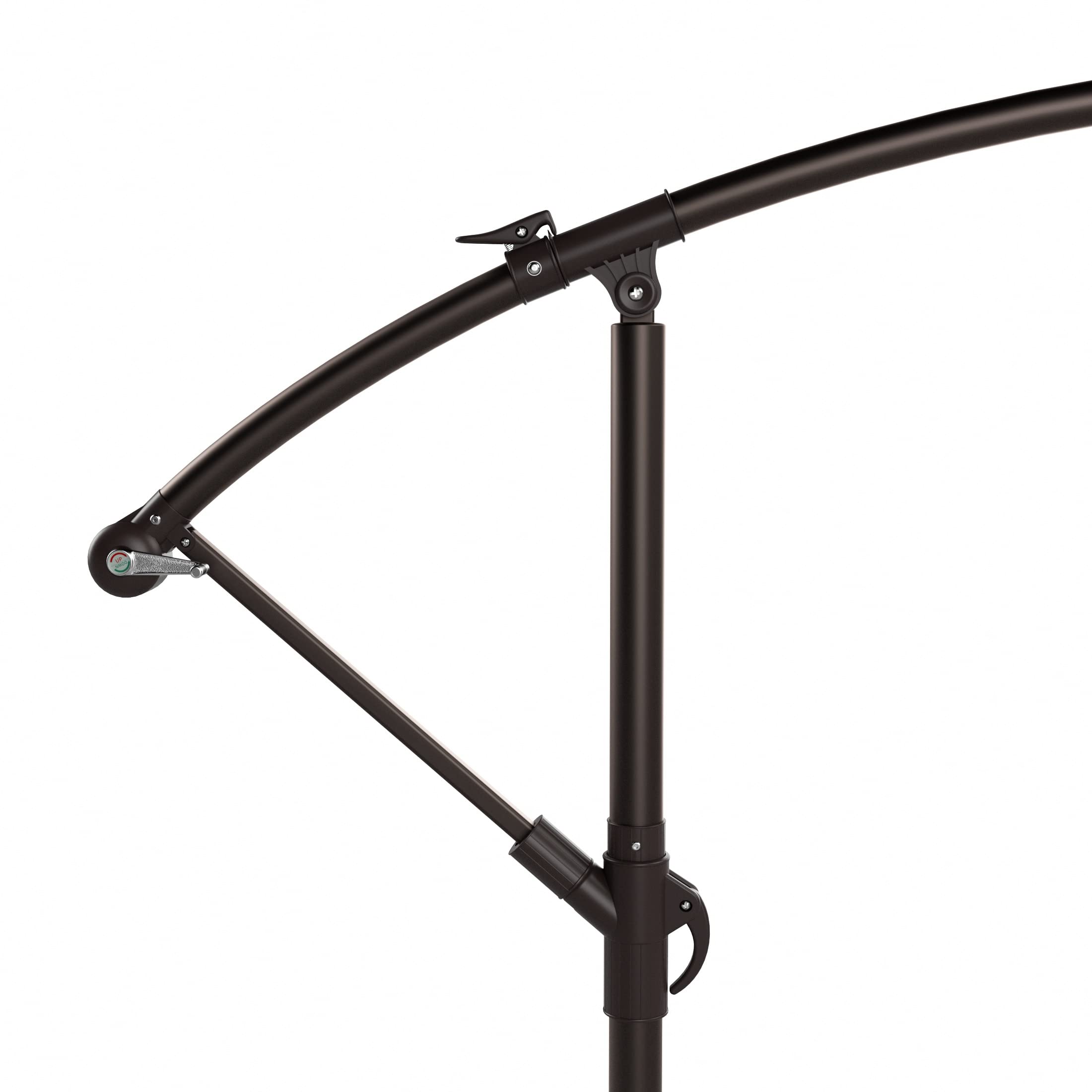 10ft Outdoor Patio Cantilever Umbrella with Stand - 2 Piece Hanging Shade Kit for Backyard, Poolside & Garden Relaxation | WO Home Furniture