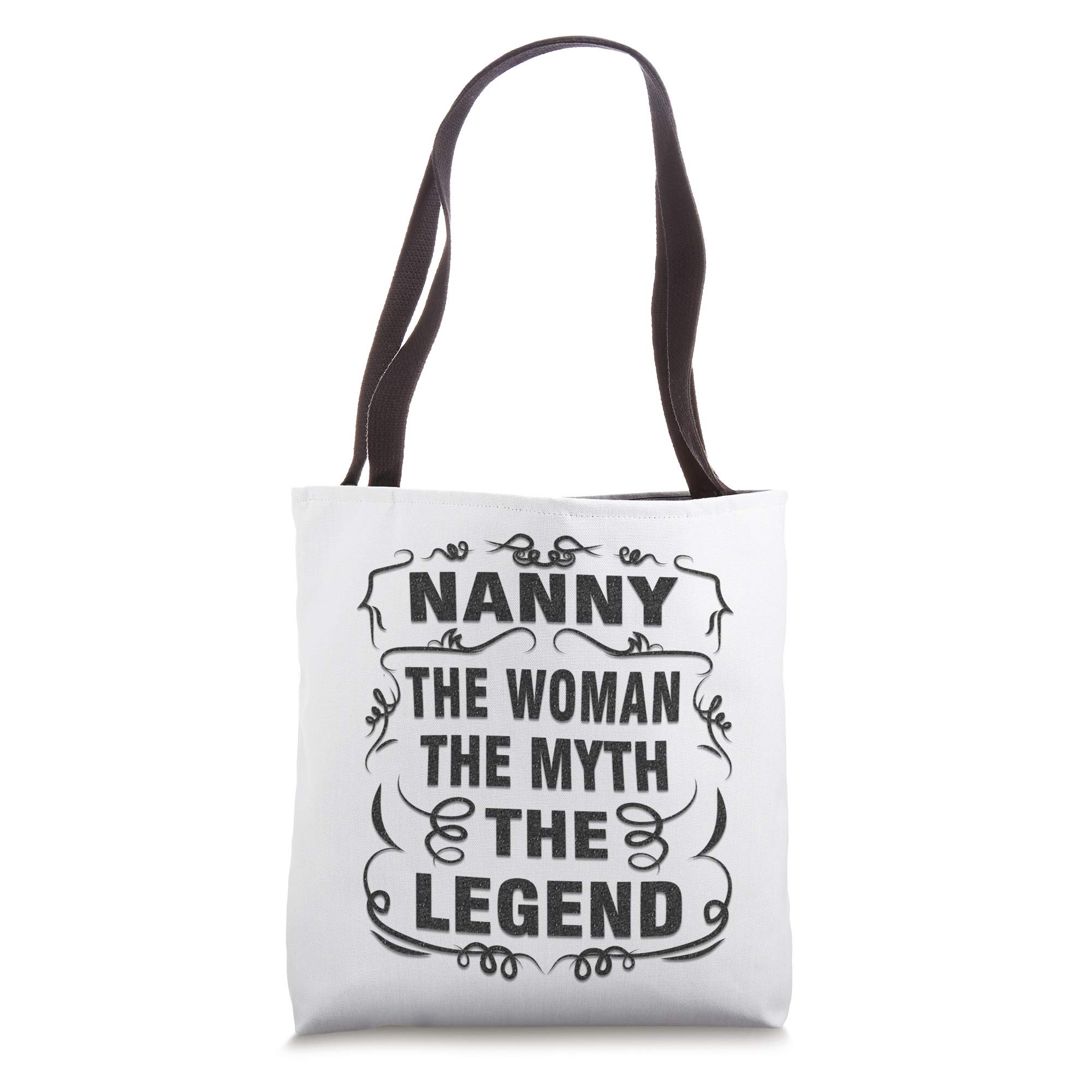 Nanny The Woman The Myth The Legend Tote Bag - Stylish Canvas Tote for Women, Perfect Gift for Mom, Teacher or Best Friend - Great for Work, Shopping & Beach Outings