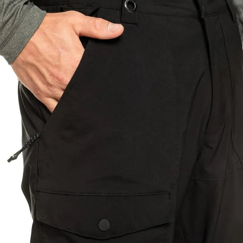 Quiksilver Men's Snow Utility Pants - Black - Waterproof & Insulated Winter Snowboard Ski Pants for Outdoor Adventures