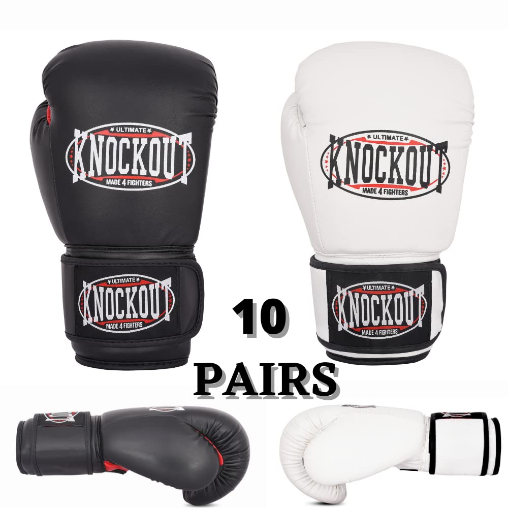 Premium 10-Pair Boxing Gloves Set for Adults - High-Quality Training & Competition Gear for MMA, Kickboxing, UFC - Ideal for Home Gym, Sparring & Professional Fighters