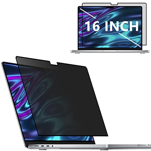 2021 MacBook Pro 16 Inch Privacy Screen Protector | Anti-Spy & Anti-Fingerprint Filter for M1 Pro/Max (A2485) | Removable Privacy Shield for 16.2