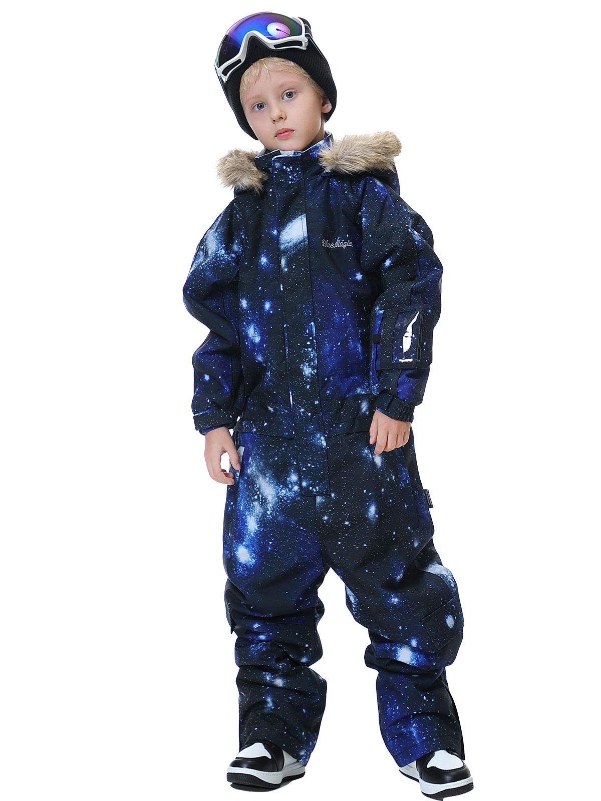 Kids Waterproof Snowsuit - Winter One-Piece Ski Suit with Jacket for Boys & Girls | Warm Snowboarding, Outdoor Play & Cold Weather Protection