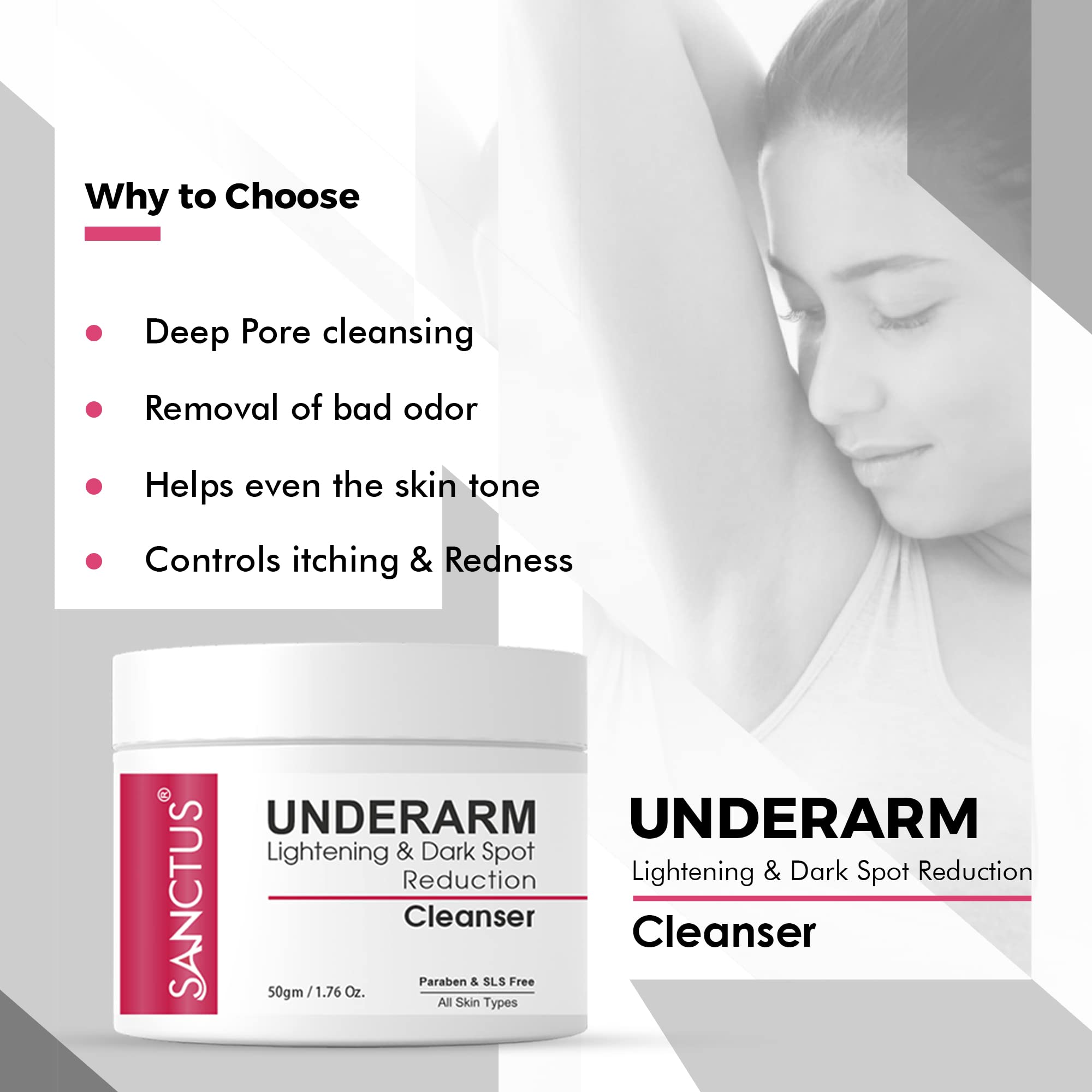 Underarm Brightening & Dark Spot Corrector - Exfoliating Cleanser for Armpit Skin with Tea Tree Oil, Licorice Extract & Kojic Acid | Lightens Dark Underarms, Reduces Hyperpigmentation | Perfect for Post-Waxing Care & Summer Ready Smooth Skin