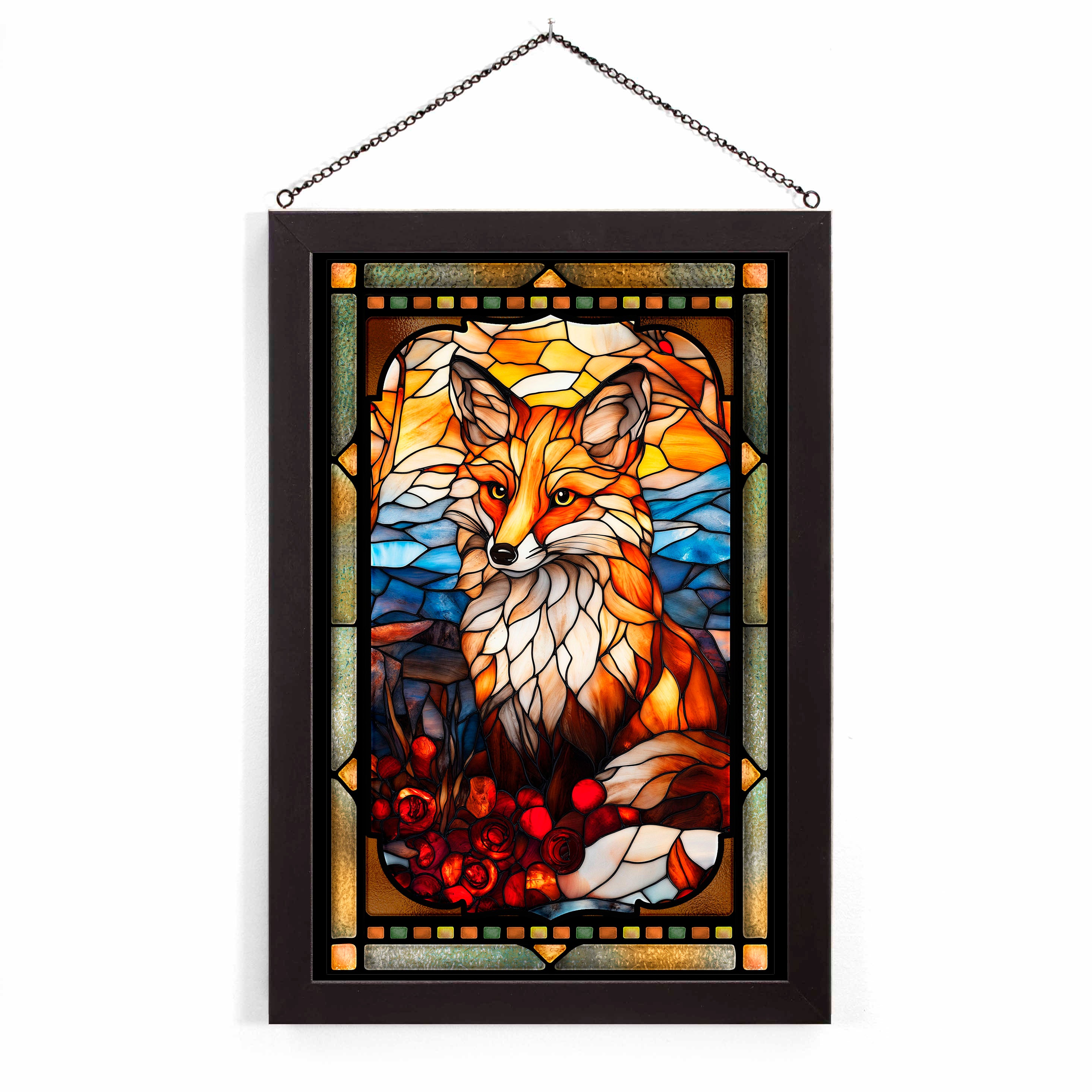 Frost Walker Stained Glass Art - Handcrafted Winter Window Decor for Home, Church & Gifts | Perfect for Holiday Decorations & Cozy Indoor Ambiance