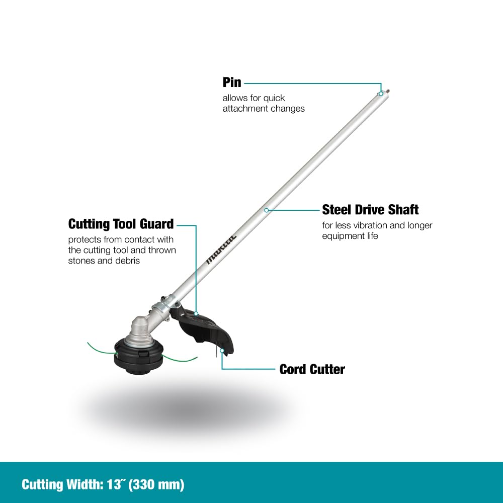 Makita EM409MP 13-Inch String Trimmer Coupler Shaft Attachment - Compatible with Makita Trimmers for Lawn Care, Landscaping & Yard Maintenance