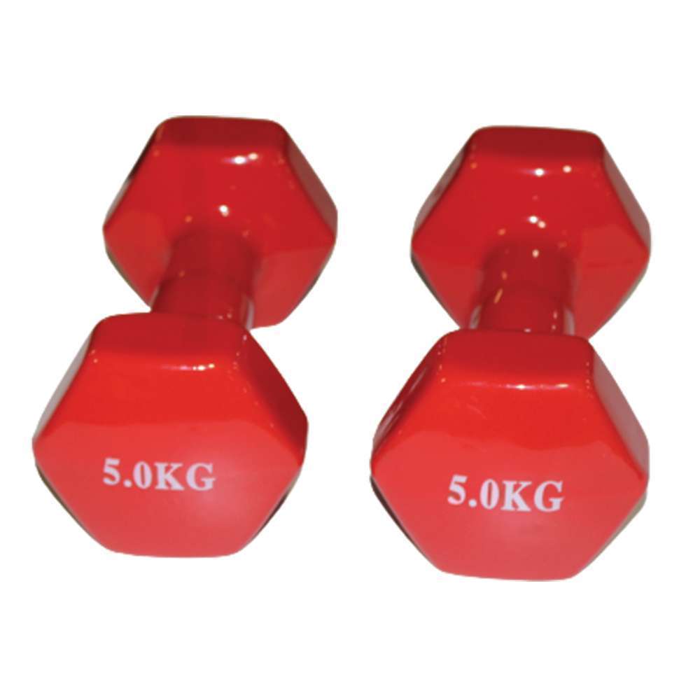5kg Vinyl Coated Dumbbells for Home Gym, Strength Training & Weightlifting - Perfect for Fitness Enthusiasts & Beginners