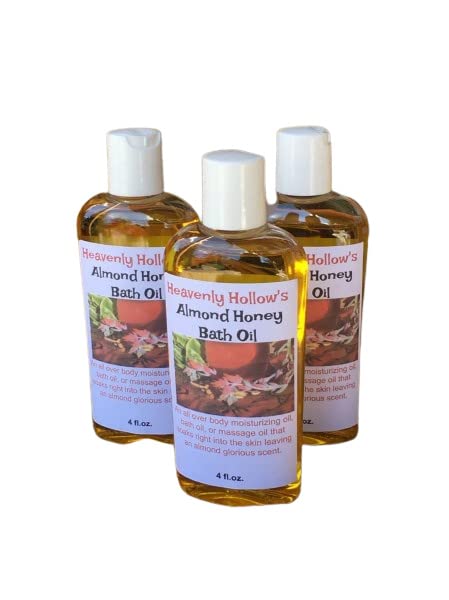 Almond Honey-Licious Body Oil - 4 oz Natural Moisturizing & Massage Oil for Dry Skin | Perfect for Bath, Spa & Relaxation at Home