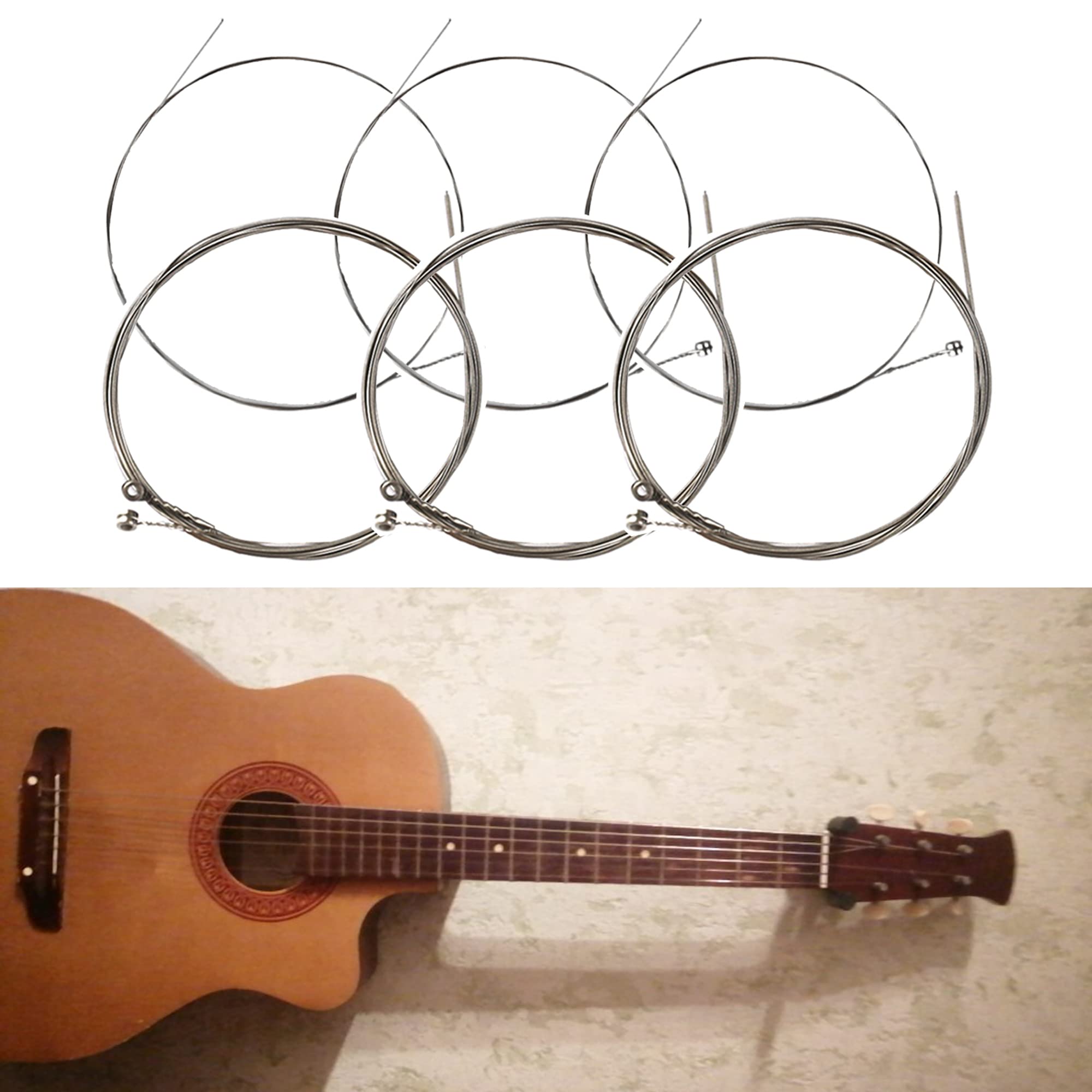 6Pcs Yootones Electric Guitar High E Strings 009 Gauges Light Tension - Replacement Strings for Electric Guitar with Clear & Beautiful Tone (Silver) - Perfect for Rock, Blues & Studio Recording