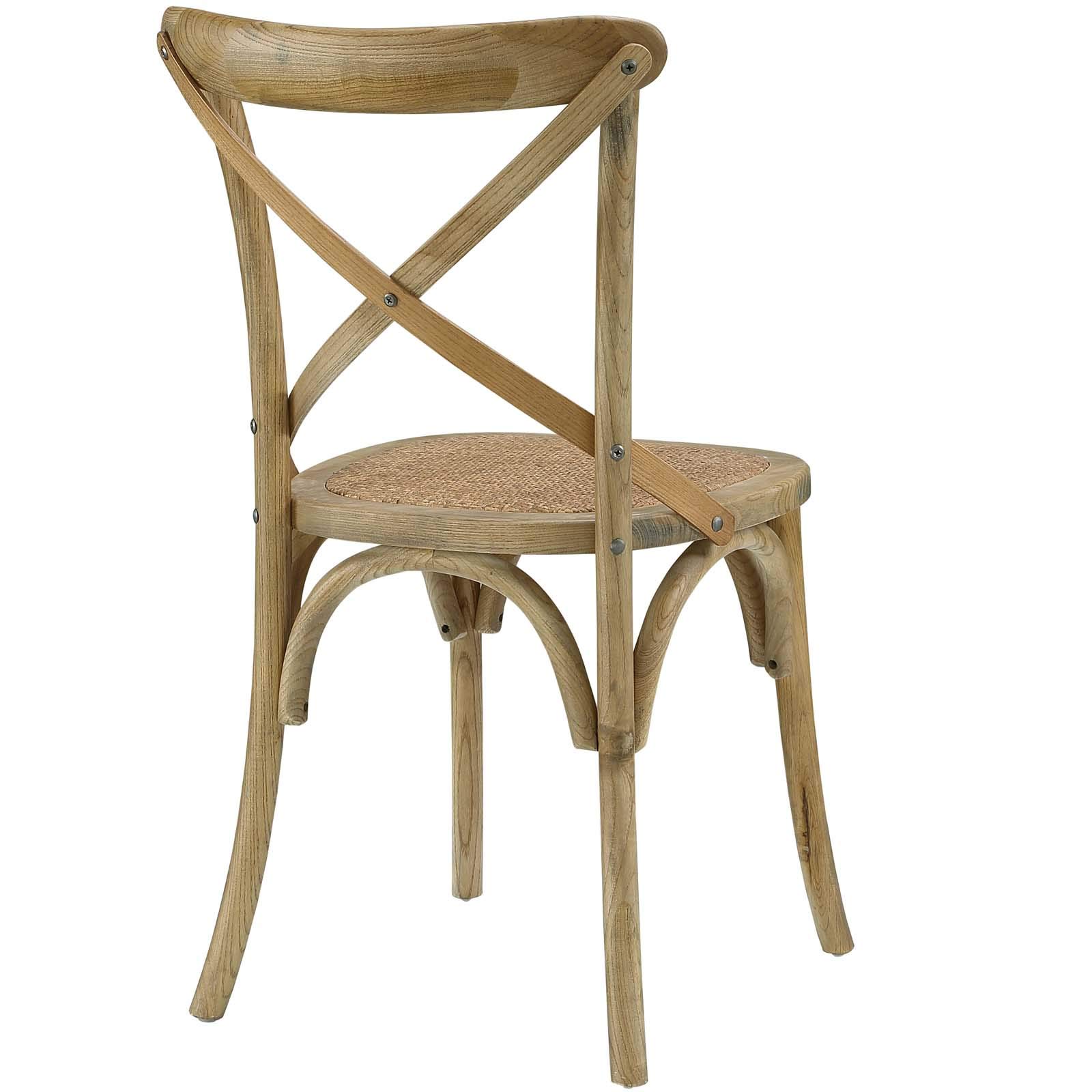 Modern Contemporary Urban Design Wooden Dining Chairs Set of 2 - Natural Finish Kitchen & Dining Room Side Chairs for Home, Restaurant, or Office Use