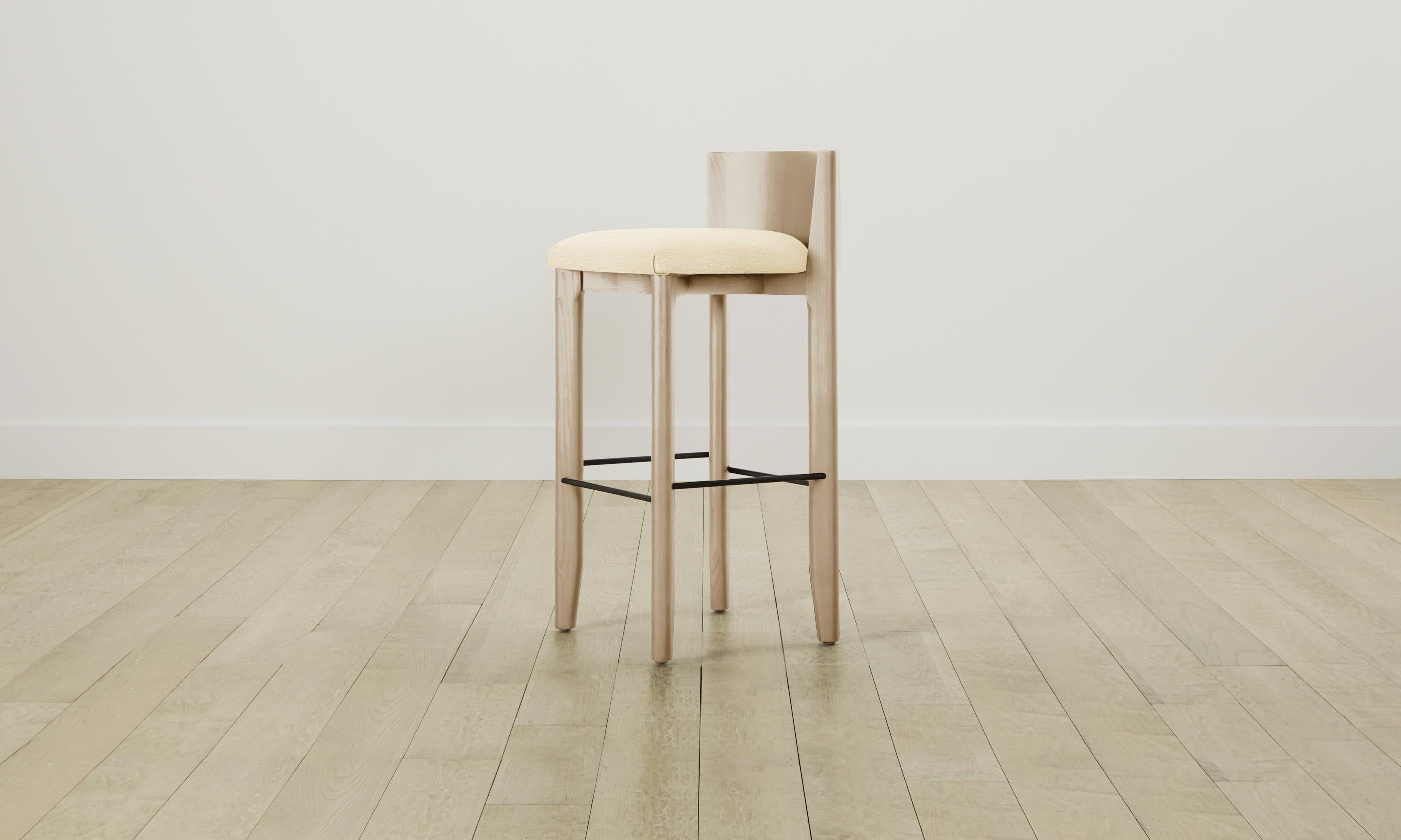 Premium Delancey Bar & Counter Stool - Performance Woven Chenille Upholstery in Desert Beige - Perfect for Kitchen Islands, Breakfast Bars & Modern Home Decor