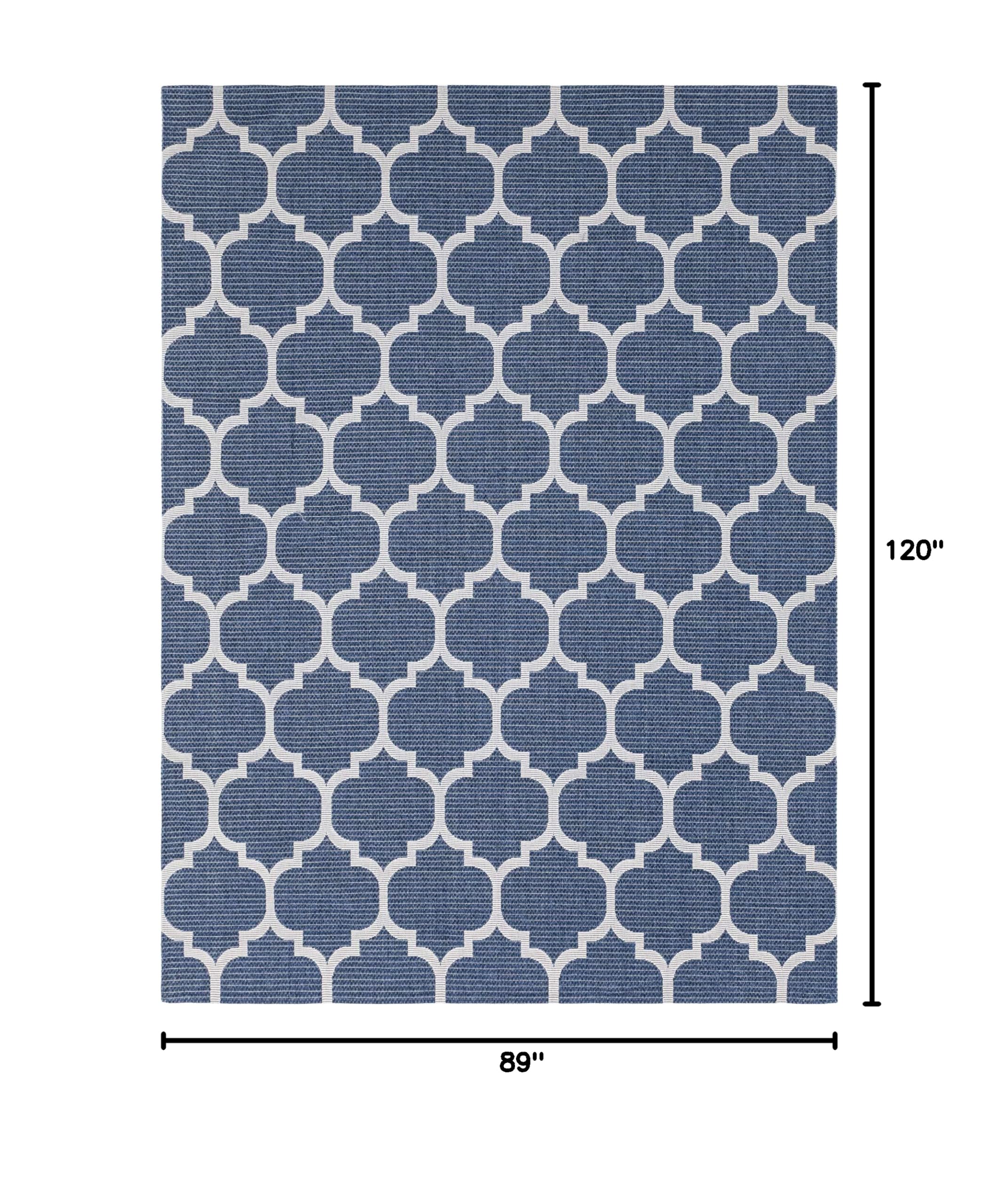Unique Loom Decatur Collection Trellis Geometric Modern Area Rug 7'5