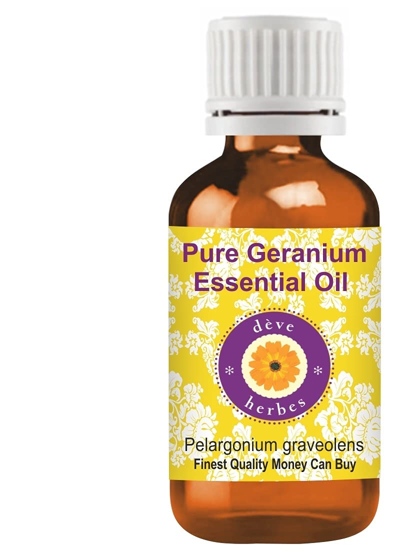 Pure Geranium Essential Oil (Pelargonium Graveolens) - 100% Natural Steam Distilled, 5ml - for Aromatherapy, Skincare & Relaxation