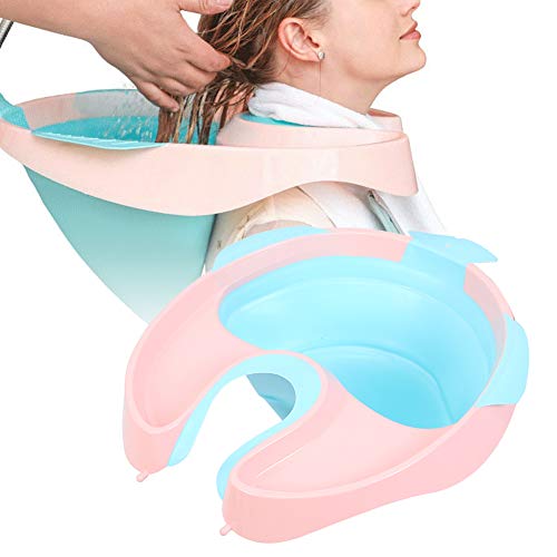 Portable Hair Wash Shampoo Bowl - Adjustable Shampoo Basin for Home Salon, Elderly, Pregnant Women & Kids - Lightweight Hair Washing Tray with Drain Hose - Perfect for Bedridden Care, Home Hair Care & Mobile Hairdressing Services