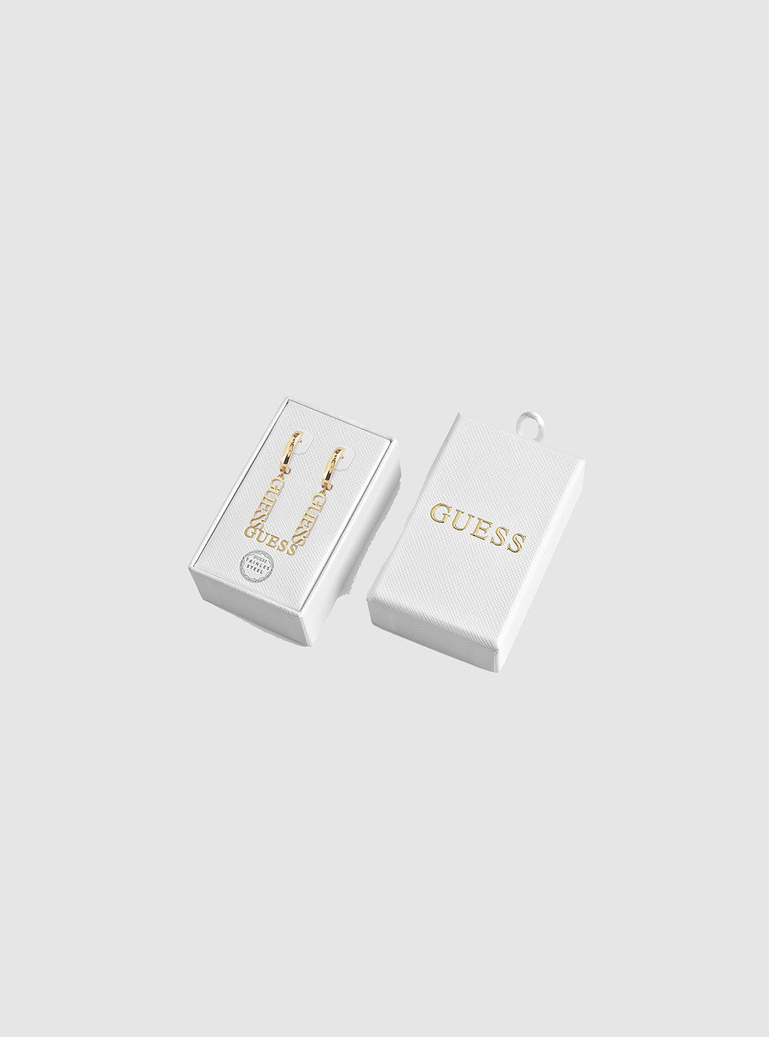Stylish Gold Logo Huggies Earrings for Women - Trendy Hoop Earrings for Everyday Wear & Special Occasions
