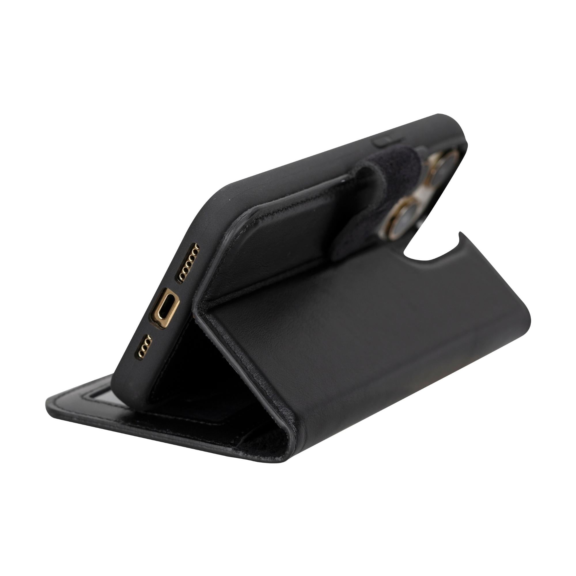 Premium Casper Leather Wallet Case for iPhone 15/15 Pro/15 Pro Max - Slim RFID Blocking Protective Cover with Card Slots | Perfect for Business Travel & Everyday Use