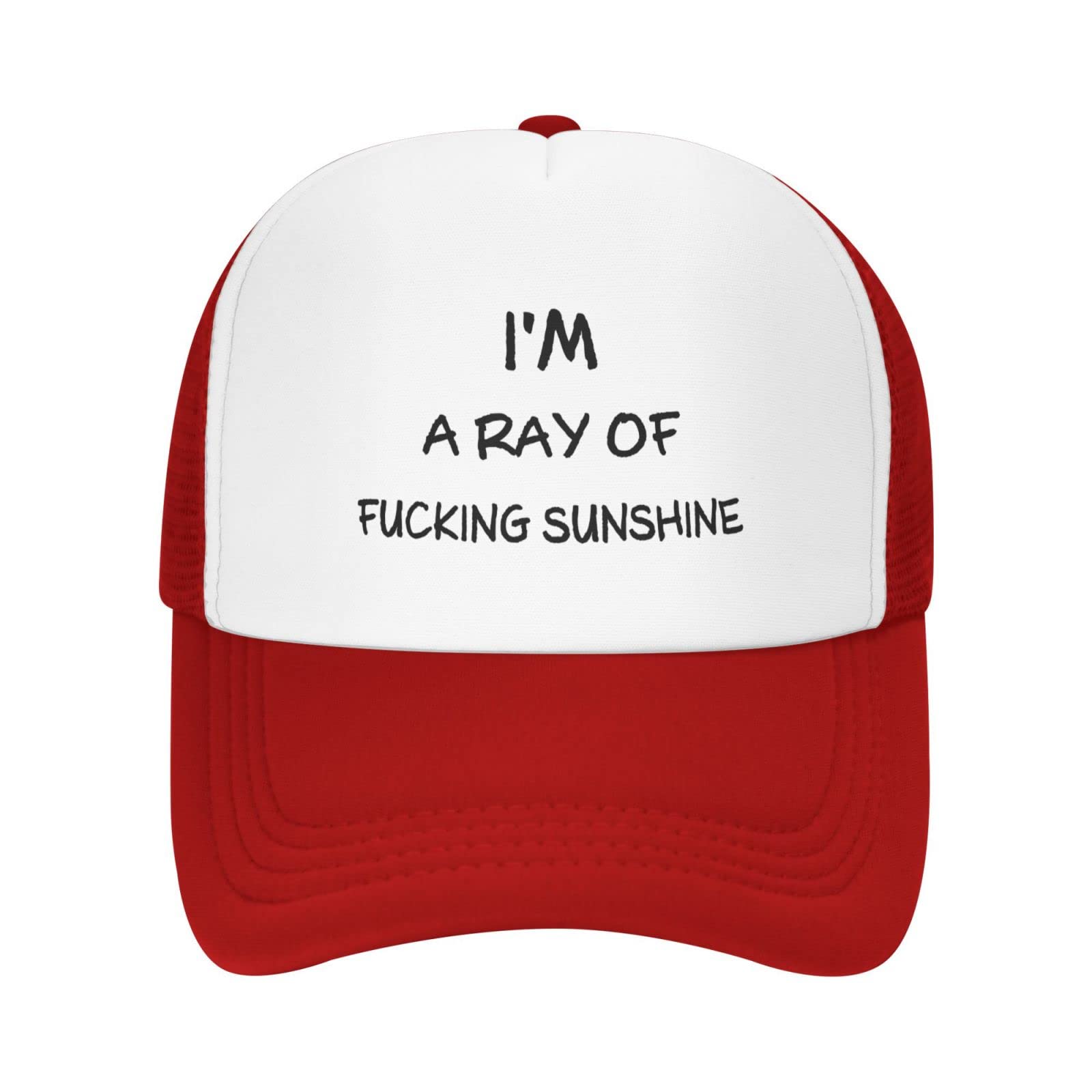 Funny I'm A Ray of Fucking Sunshine Trucker Hat - Adjustable Unisex Baseball Cap for Men & Women - Perfect for Fishing, Outdoor Activities, Dad Fashion & Sun Protection