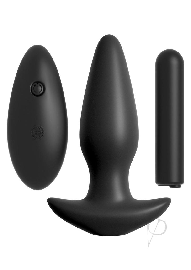 Remote Control Silicone Anal Plug 4 Inch - Black - Anal Fantasy Collection - Perfect for Couples Play & BDSM Exploration